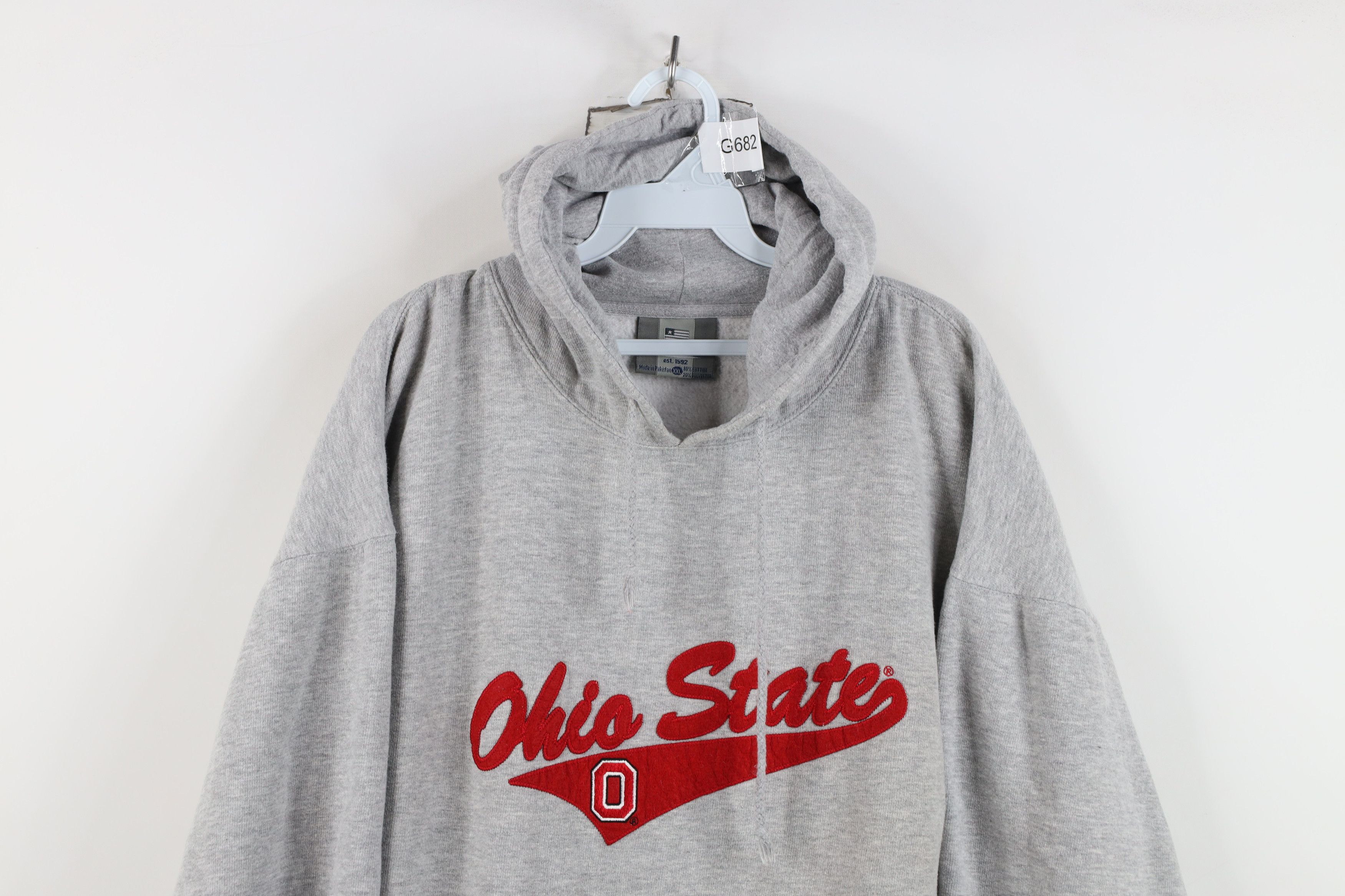 Vintage Vintage 90s Spell Out Script Ohio State University Hoodie Size US XXL / EU 58 / 5 - 2 Thumbnail