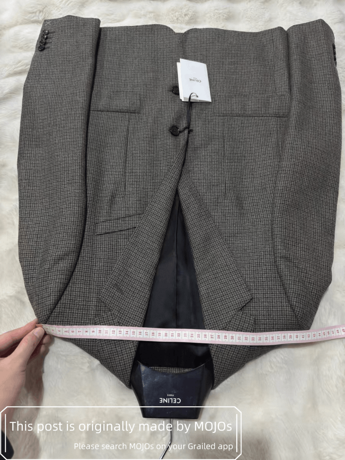 Celine Sz 46 Celine Small Hound Tooth Blazer Jacket mojos132726 Size US S / EU 44-46 / 1 - 6 Thumbnail