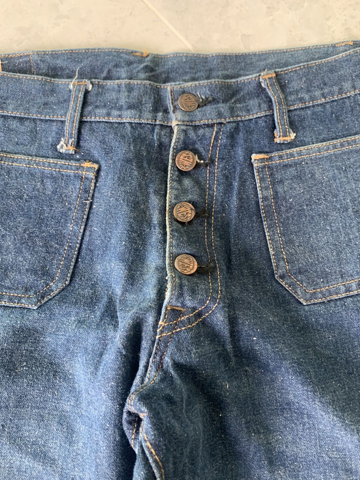 Japanese Brand × Sugar Cane × Vintage Vintage 70s Canton X West Flared denim Size US 34 / EU 50 - 4 Thumbnail