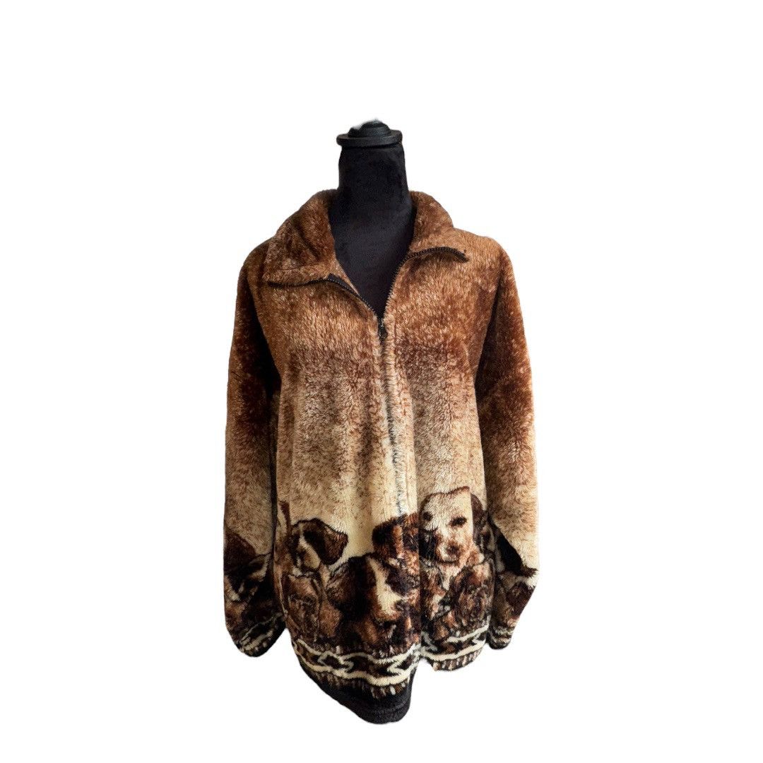 Vintage Vintage 90s Cobblestone Canyon XL Fleece Dogs Labs Zip Jacke Size XL / US 12-14 / IT 48-50 - 1 Thumbnail