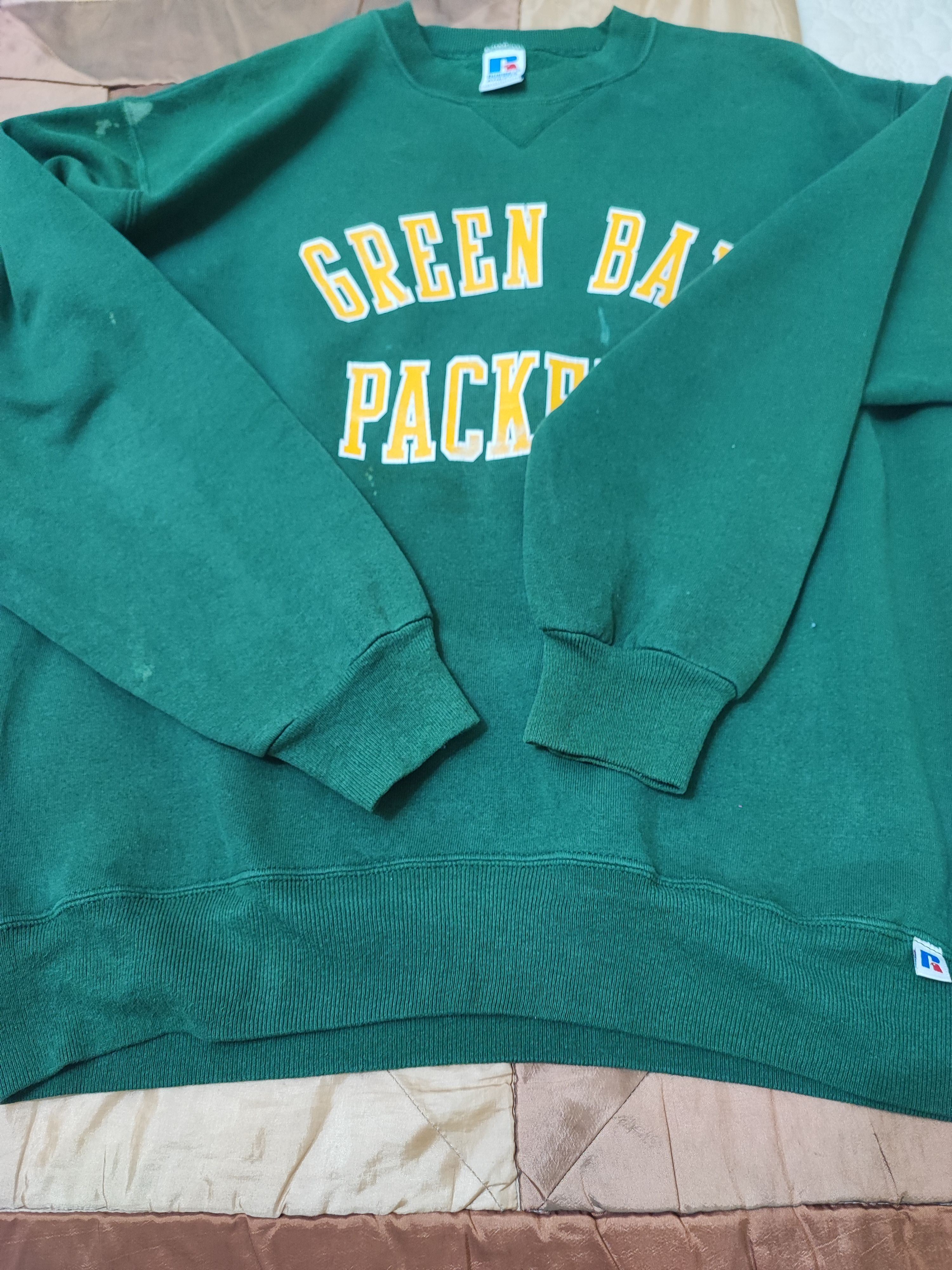 Vintage Vintage Russell Sweatshirt Crewneck Green Bay Packers Size US L / EU 52-54 / 3 - 5 Thumbnail