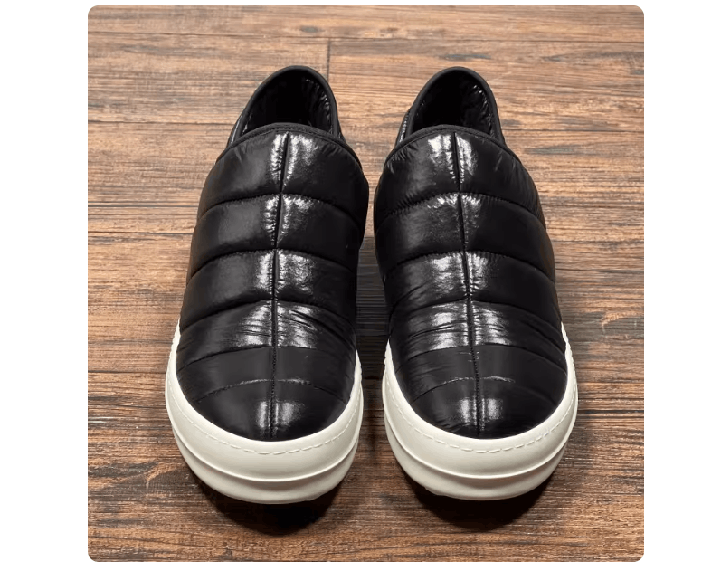Rick Owens Drkshdw Rick Owens RO men's black duck cloth slip-ons Size US 8 / EU 41 - 1 Thumbnail