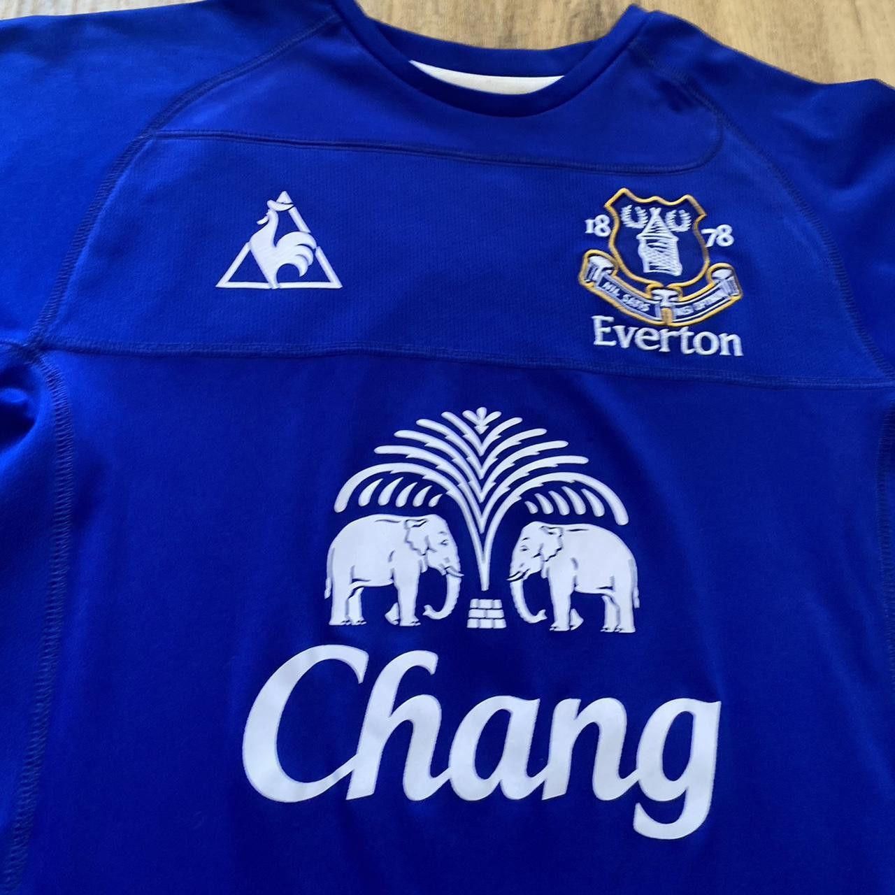 Le Coq Sportif 2008-09 *6 Jagielka Everton Home Chang Le Coq Sportif Size US S / EU 44-46 / 1 - 4 Thumbnail