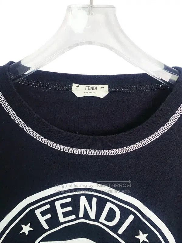 Fendi Fendi Black Cotton Men's T-Shirt L Size . Size US L / EU 52-54 / 3 - 3 Thumbnail