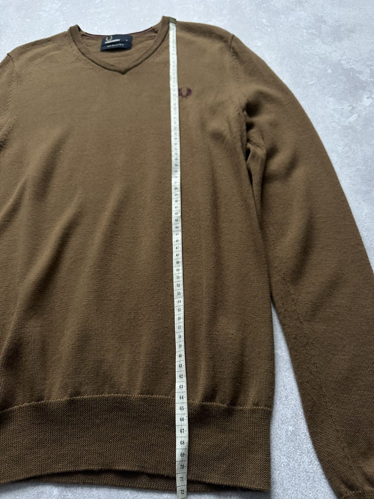 Fred Perry × Vintage Sweater V-neck Fred Perry Merino Wool size S Size US S / EU 44-46 / 1 - 5 Thumbnail
