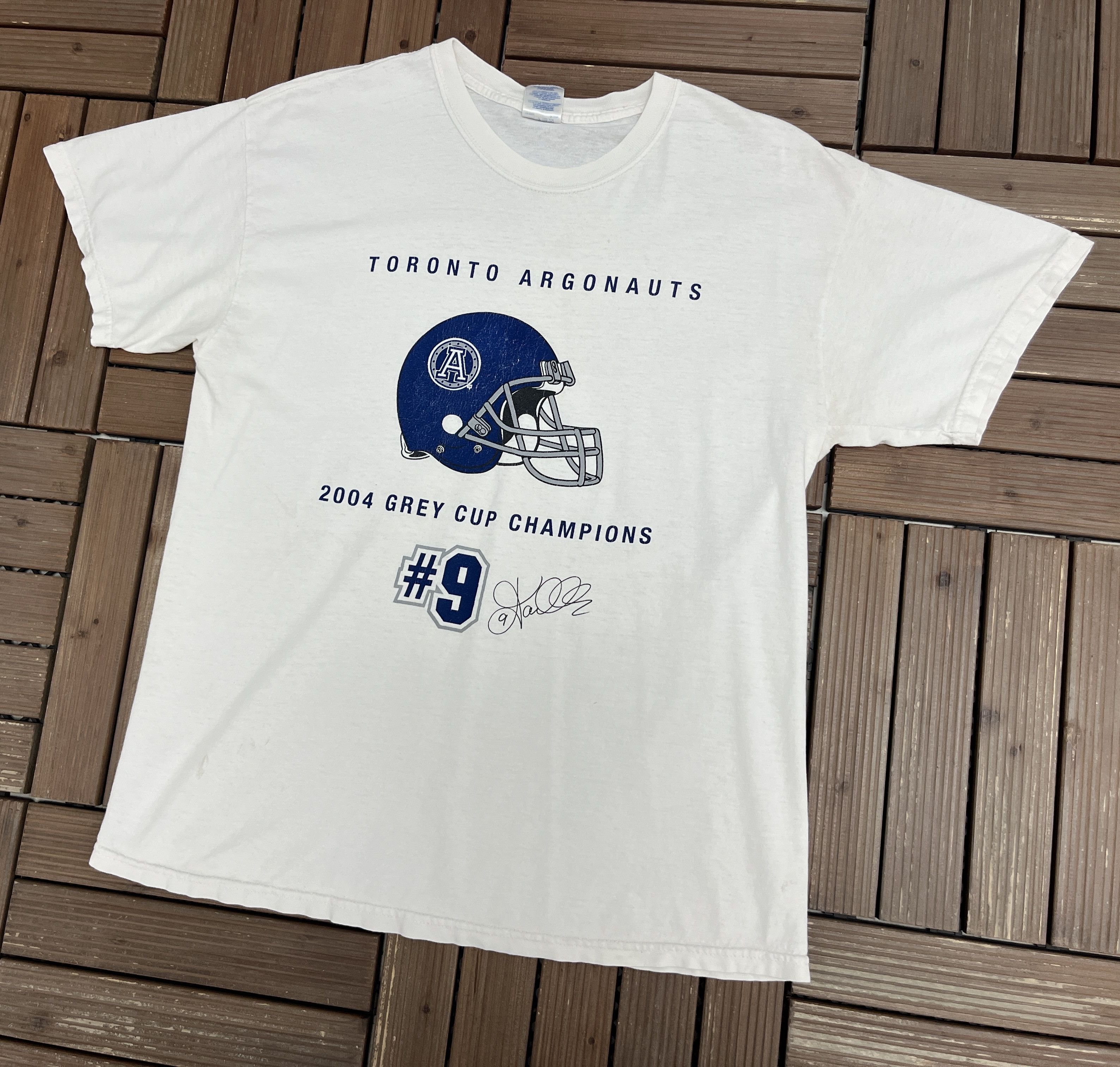 Vintage Toronto Argonauts 2004 Grey Cup Champions Vintage Tee Size US M / EU 48-50 / 2 - 3 Thumbnail