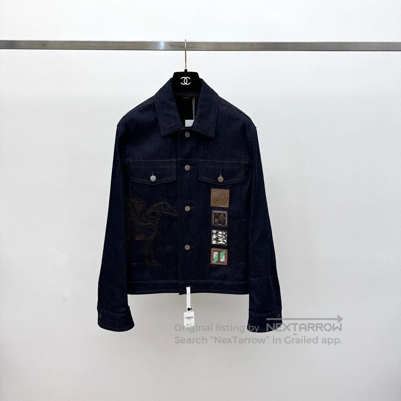 Hermes Hermes 23SS Men's Pegasus Denim Jacket. Size US S / EU 44-46 / 1 - 3 Thumbnail