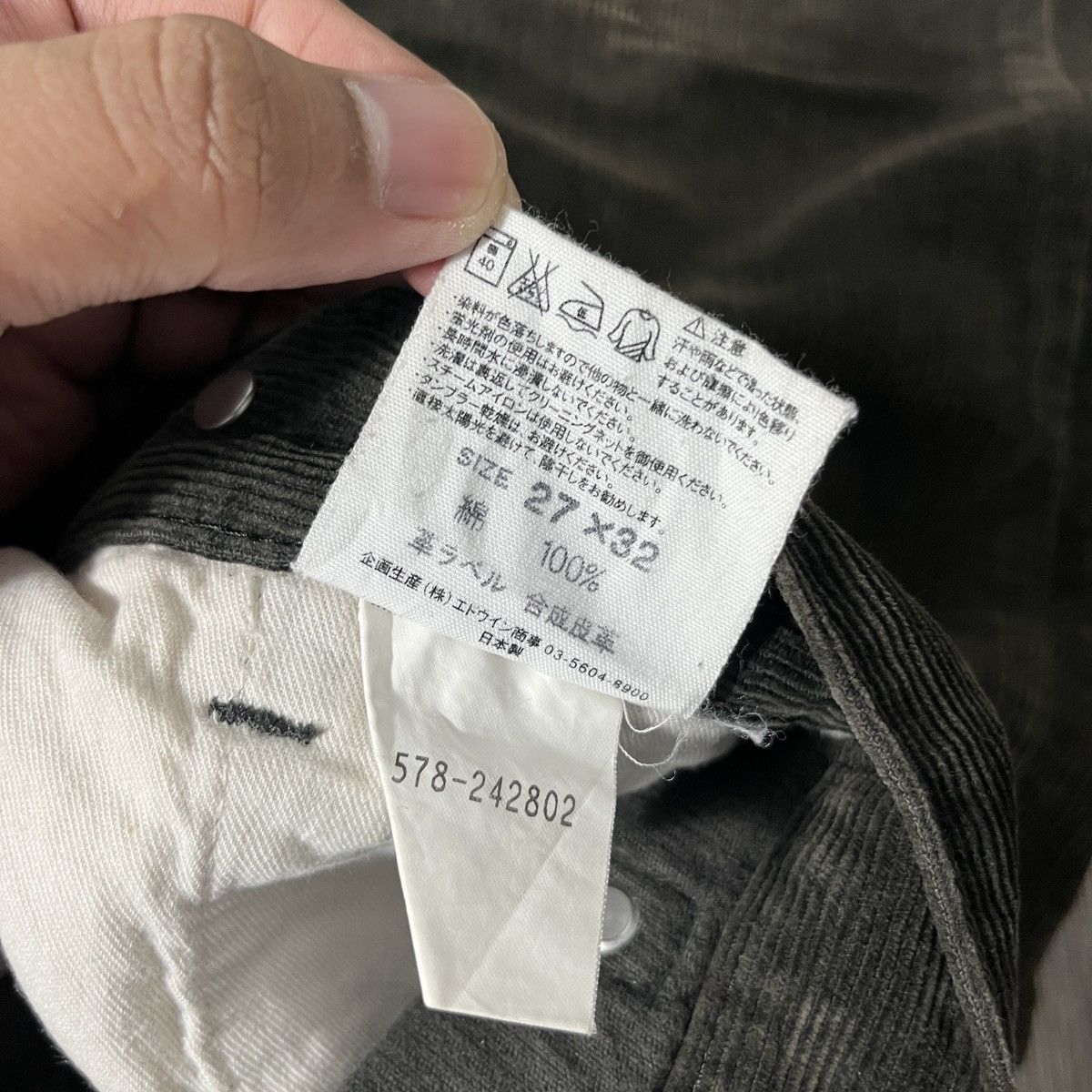Margaret Howell Edwin x Margaret Howell Green Carduroy Pant Buckel Back Lgb Size US 29 - 20 Thumbnail