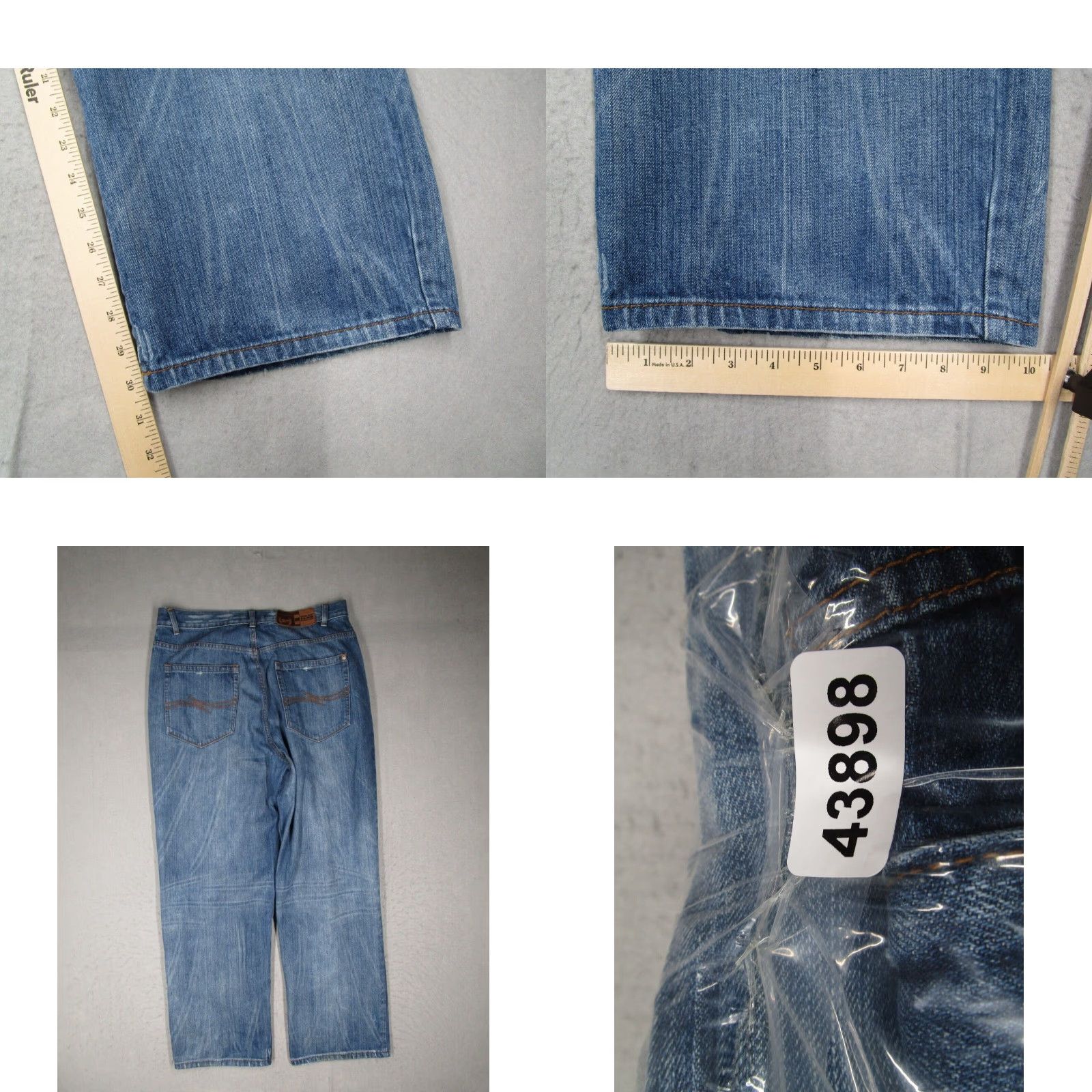 Phat Farm VINTAGE Phat Farm Jeans Mens 36 Blue High Rise Baggy 90s Y2K Denim Straight 5-Pocket Mens Blue 90s Phat Farm Jeans Size US 36 / EU 52 - 8 Thumbnail