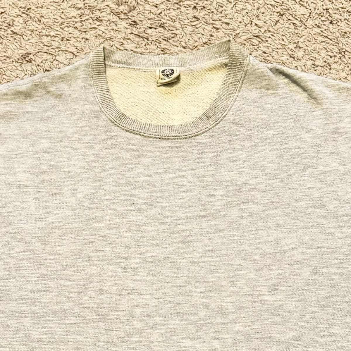 Vintage VINTAGE 80s TRI-BLEND BLANK GREY SWEATSHIRT Size US XL / EU 56 / 4 - 3 Thumbnail
