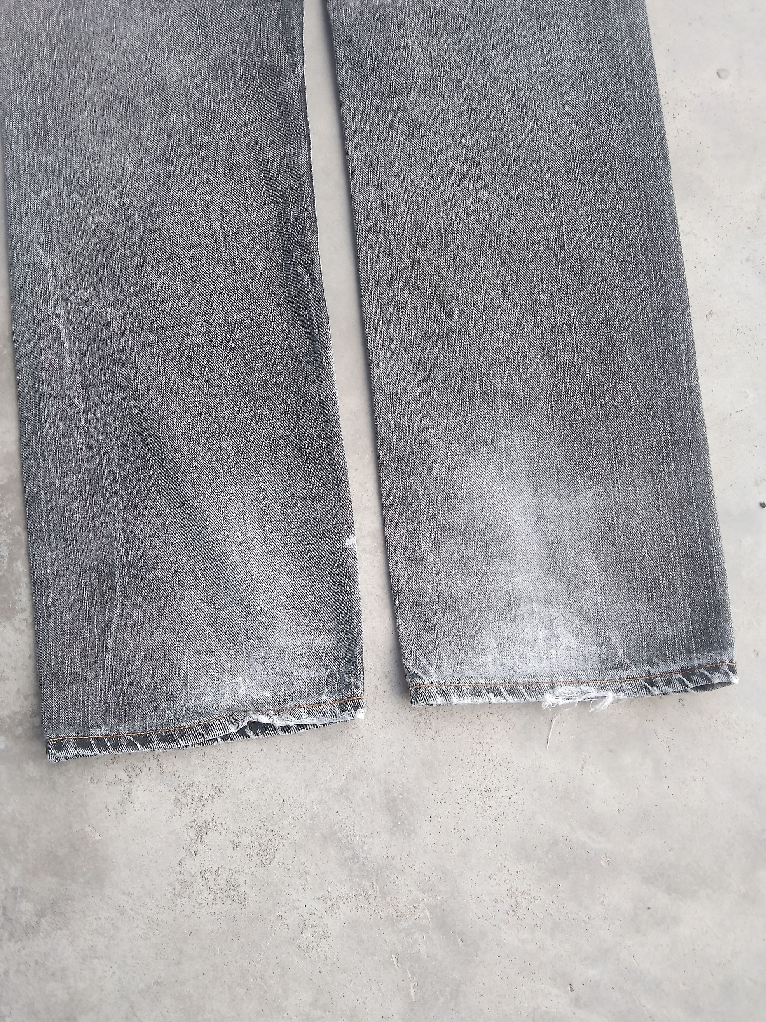 Japanese Brand Vintage Edwin Smoke Grey Faded Selvedge Redline Jeans 32x33 Size US 32 / EU 48 - 5 Thumbnail