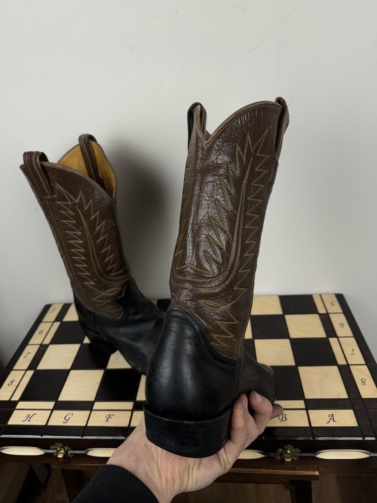 Tony Lama Vintage cowboy boots Tony Lama USA Texas original retro item Size US 9 / IT 39 - 3 Thumbnail