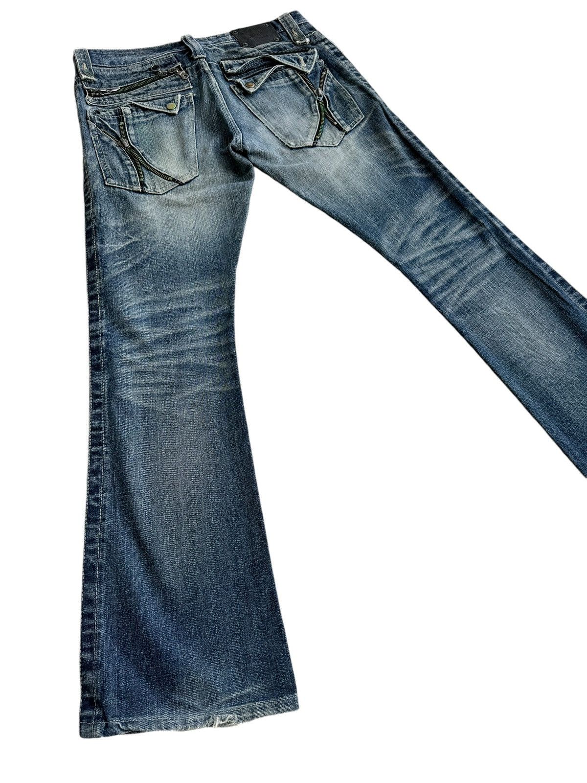 semanticdesign ⚡️⚡️Vintage Semantic Design Distressed Super Flare Jeans Size US 33 - 1 Thumbnail