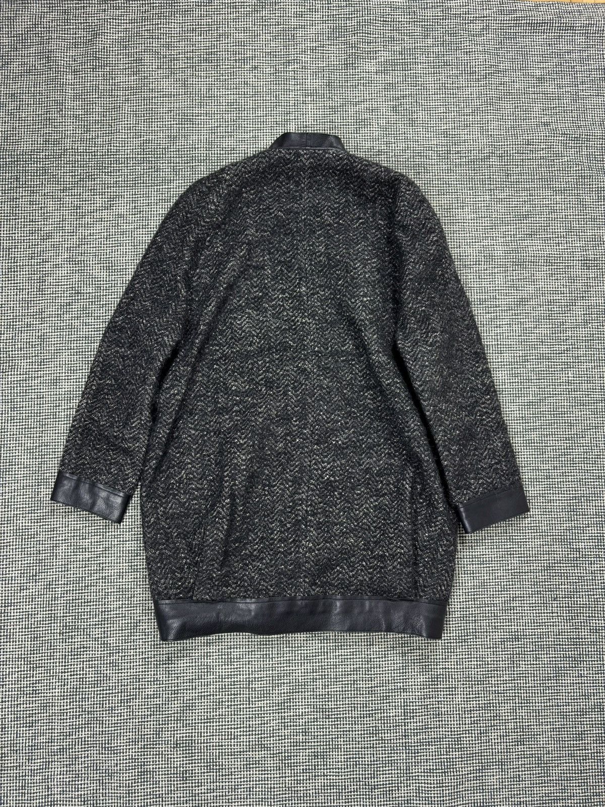 Maje Maje dick wool mohair leather long bomber jacket oversized Size XS / US 0-2 / IT 36-38 - 2 Thumbnail