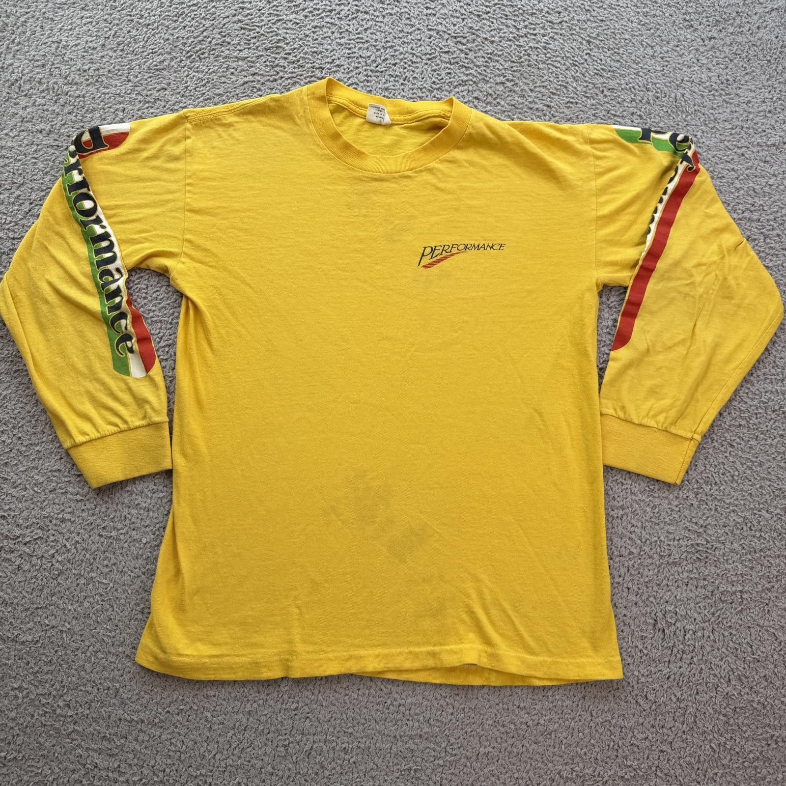 Britt Bolton Vintage Performance Long Sleeve T Shirt Yellow USA Made Size US S / EU 44-46 / 1 - 1 Thumbnail