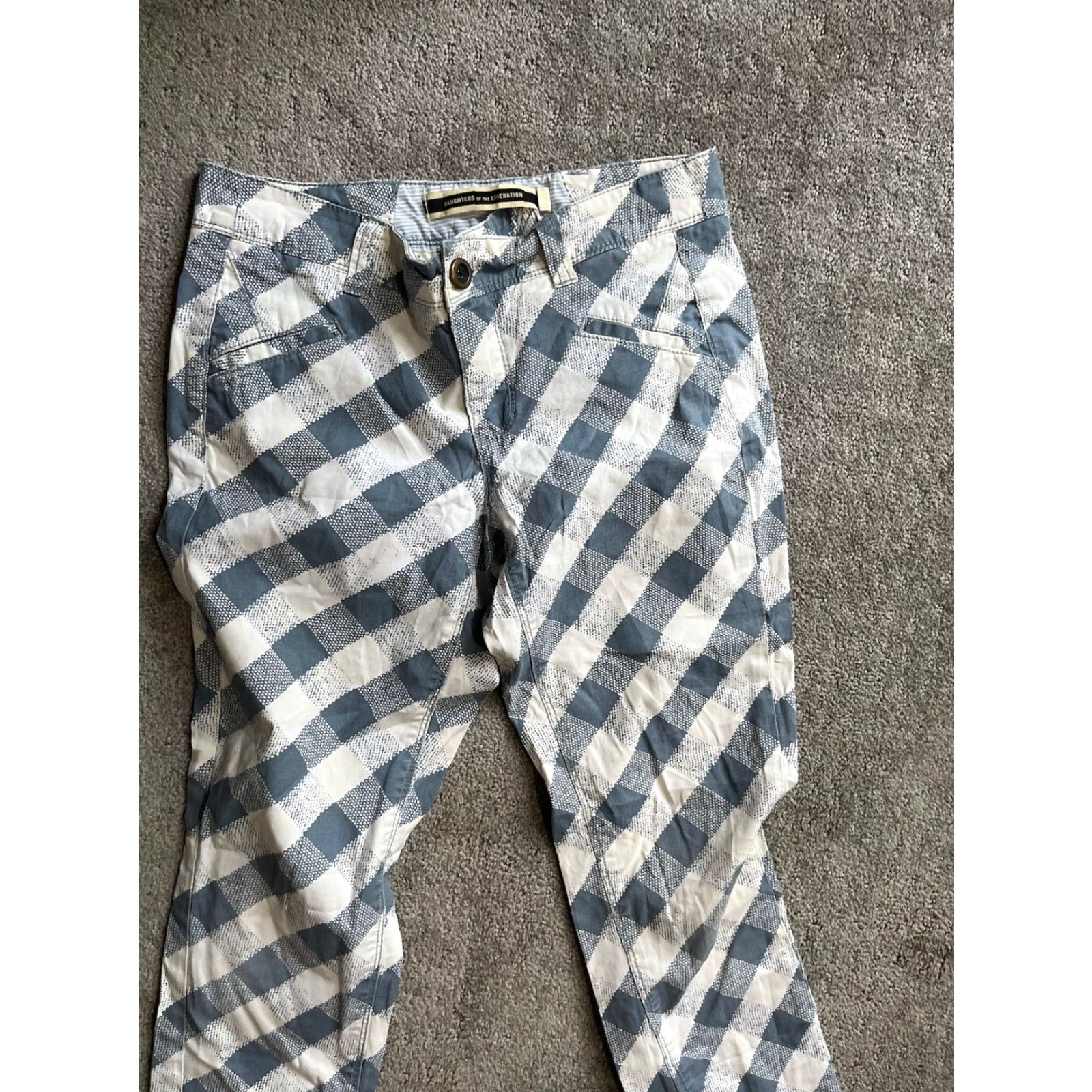 Anthropologie Anthropologie Daughters Of The Liberation Checkered Plaid Pants Size 4 Size 27" / US 4 / IT 40 - 2 Thumbnail