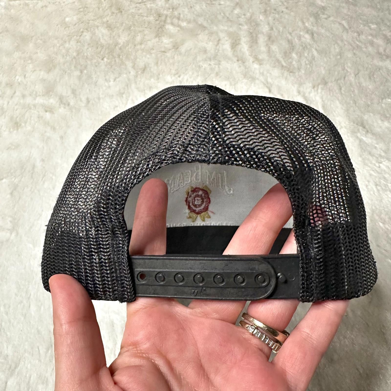 Designer Jim Beam BBQ Sauce Snapback Trucker Hat Black Mesh Unisex Size ONE SIZE - 6 Thumbnail