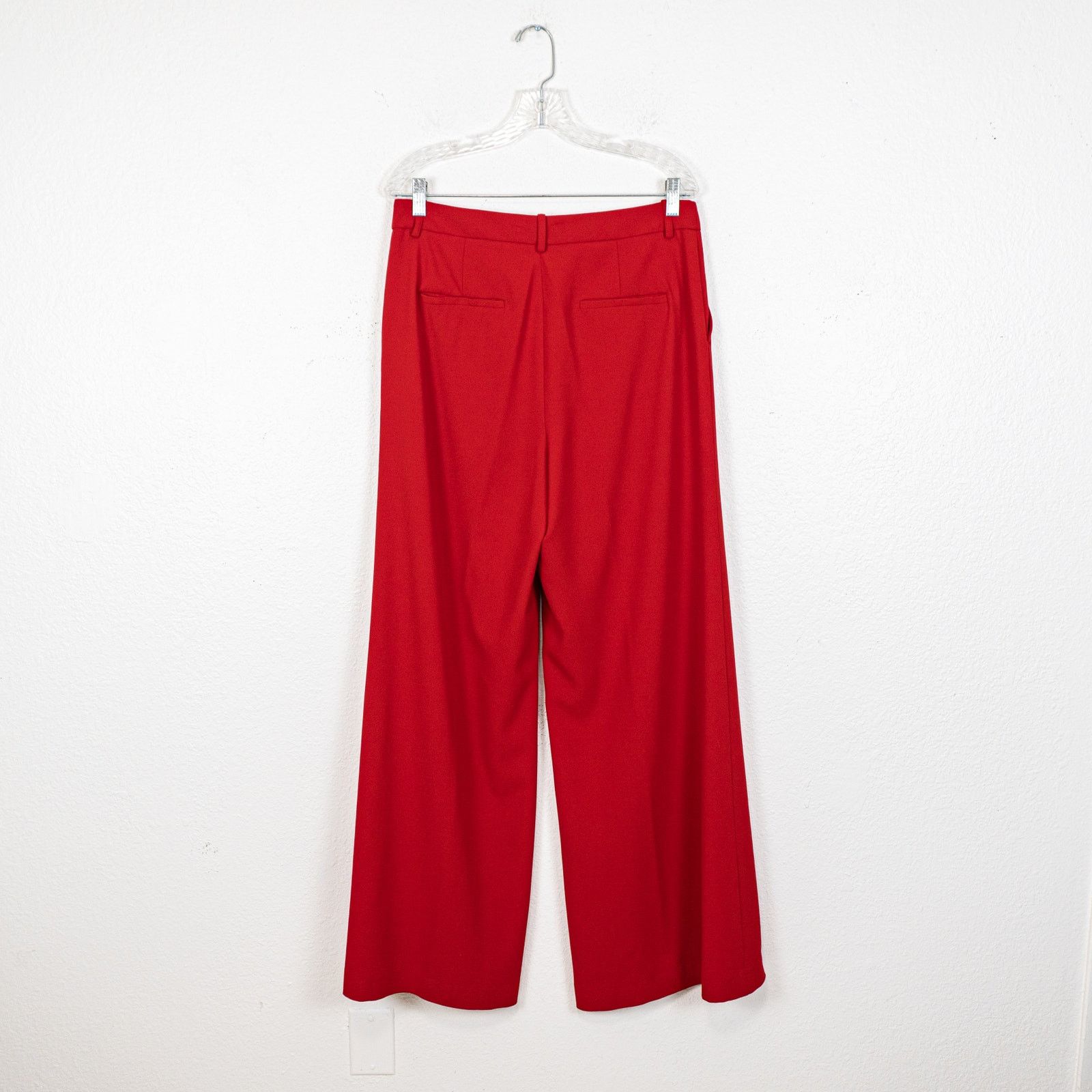 Alice + Olivia Alice + Olivia Eric Wide Leg Pants in Ruby Red Size 12 Size 34" / US 12 / IT 48 - 4 Thumbnail