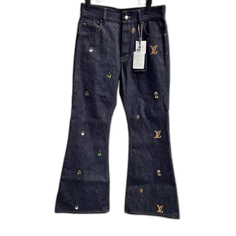Louis Vuitton Louis Vuitton Blue Flared Denim Pants Size US 27 - 1 Thumbnail