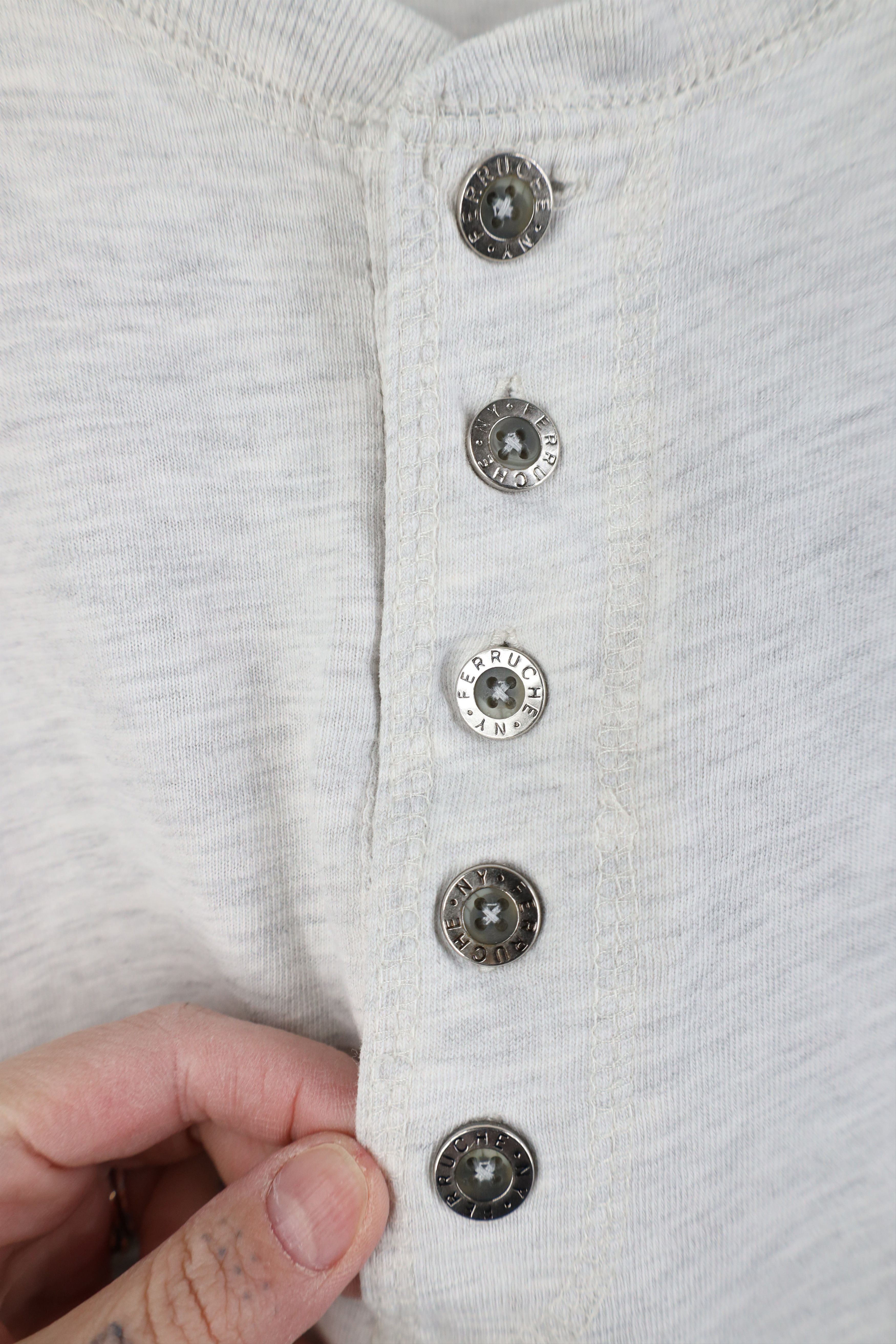 Vintage Vintage 90s Streetwear Long Sleeve T-Shirt Heather Gray Size US XL / EU 56 / 4 - 4 Thumbnail