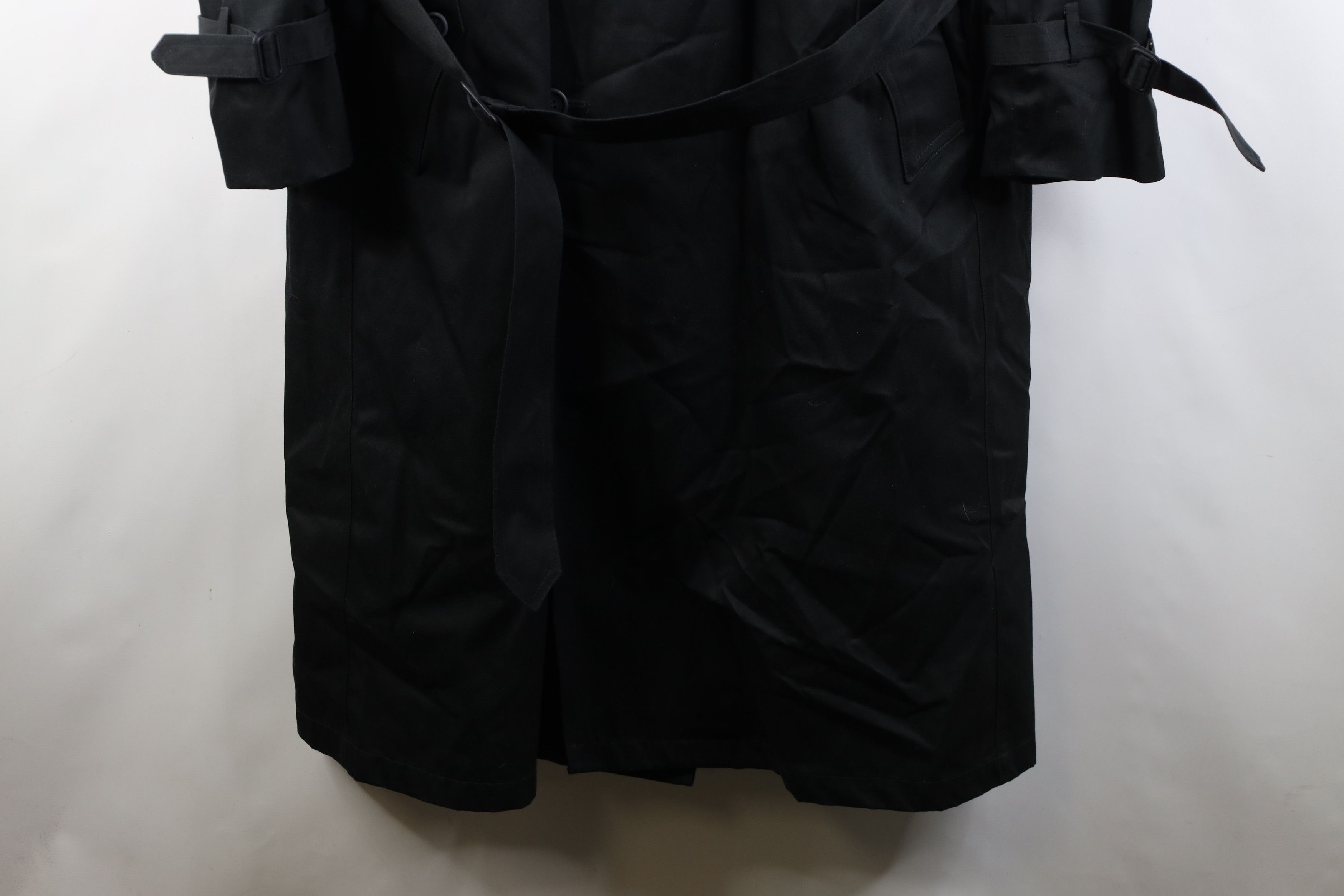 Vintage Vintage 90s Streetwear Lined Belted Trench Coat Jacket Black Size US XXL / EU 58 / 5 - 4 Thumbnail