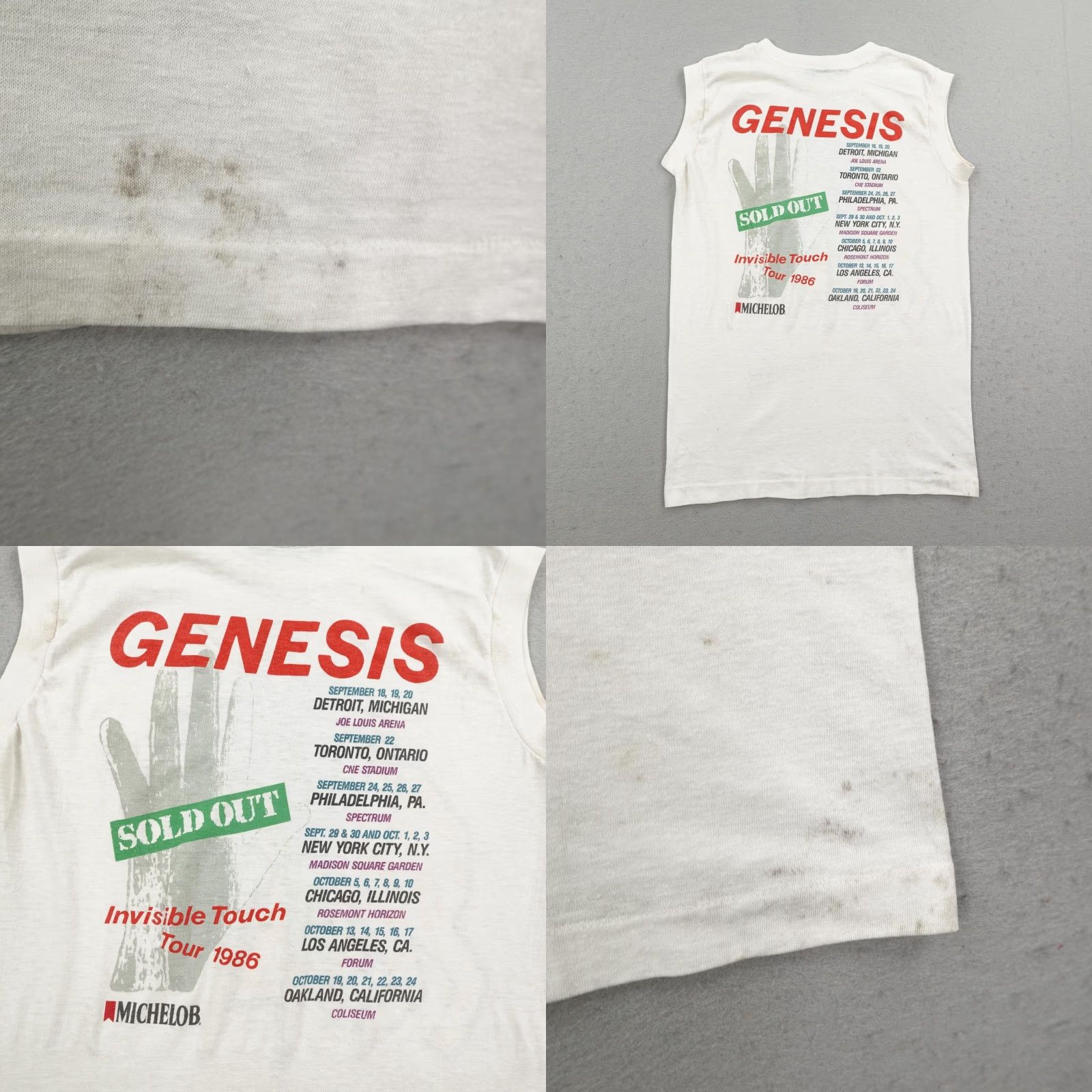 Vintage Vintage Genesis Shirt Mens Large 1986 Invisible Touch Tour Band 80s Sleeveless Size US L / EU 52-54 / 3 - 8 Thumbnail