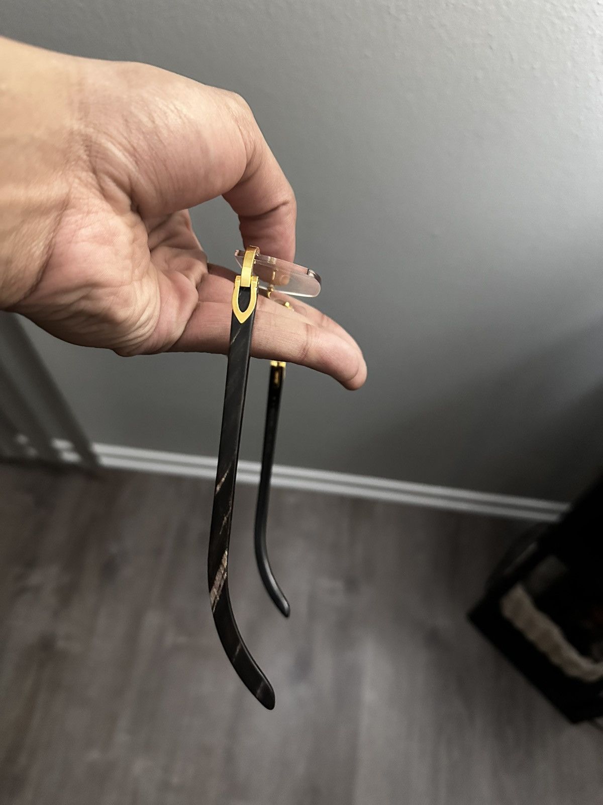 image of Cartier Buffalo Horn Blk/gold in Black, Men's