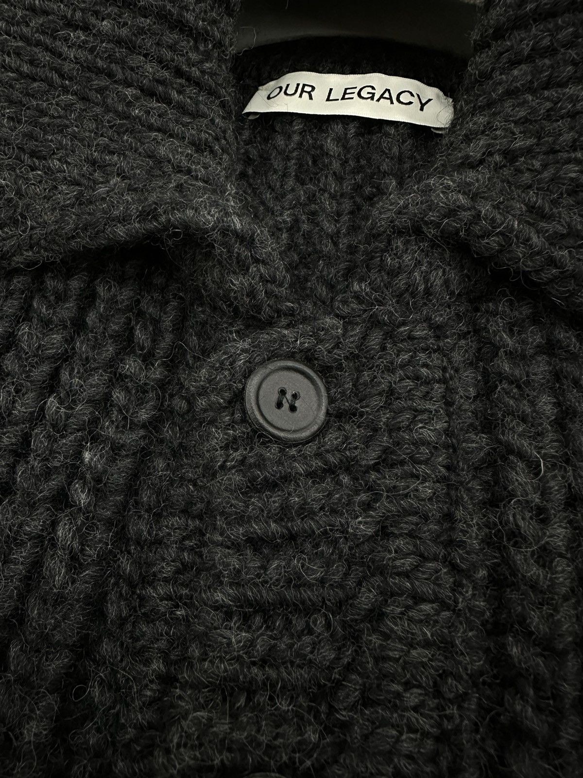 Our Legacy OUR LEGACY BIG PIQUET WOLF GREY CHUNKY WOOL KNITS Size US S / EU 44-46 / 1 - 11 Thumbnail