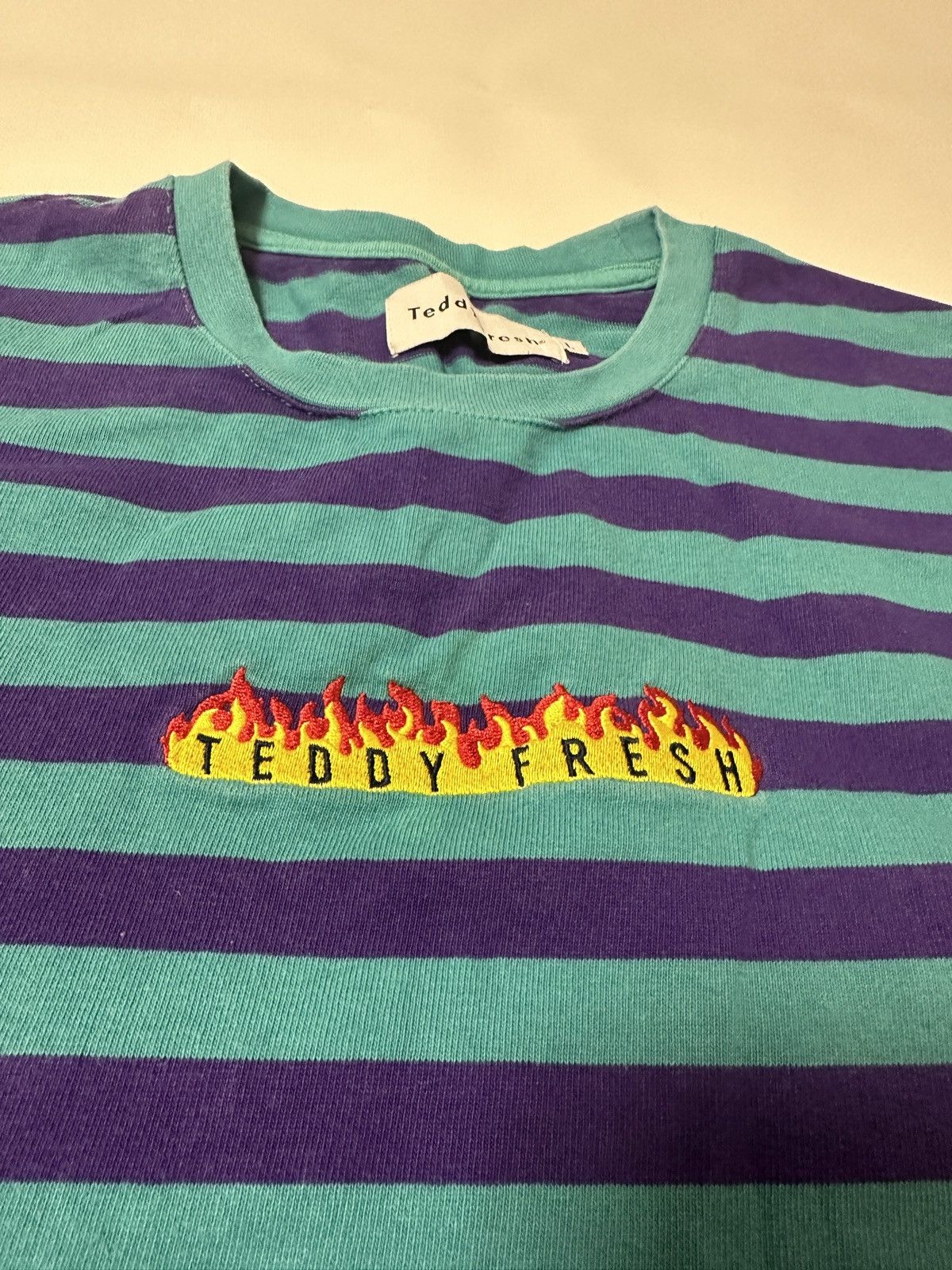 Other Teddy Fresh Striped Shirt Flames Embroidered Logo Size US L / EU 52-54 / 3 - 5 Thumbnail