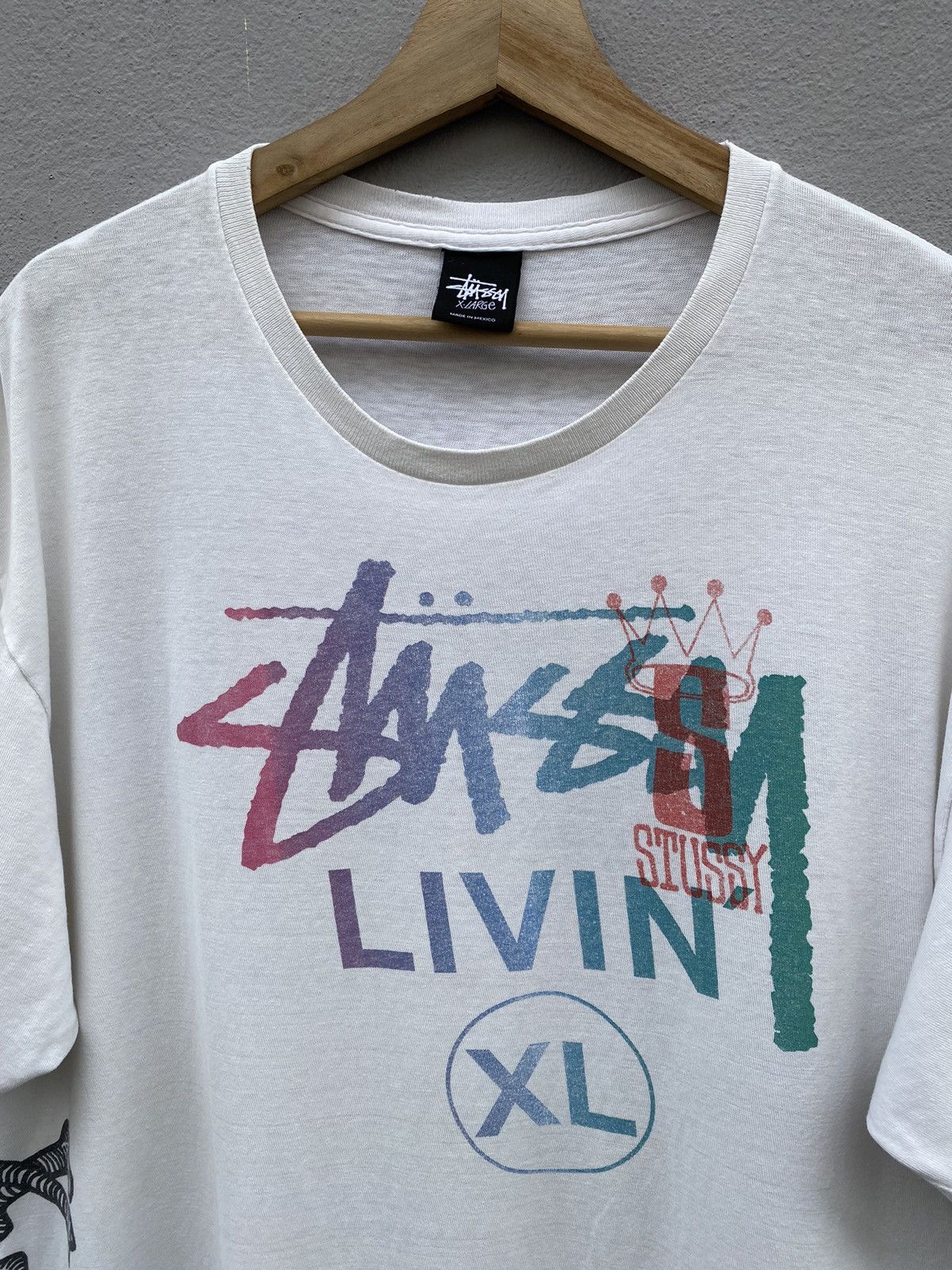 Stussy Stüssy Livin XL Multiprint Rare Tshirt Golden Size Size US XL / EU 56 / 4 - 3 Thumbnail
