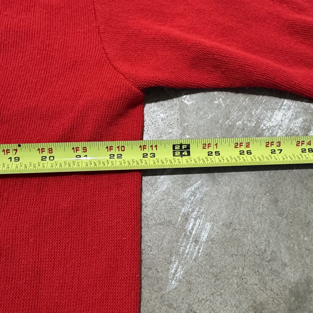 Vintage VINTAGE 80s RED ACRYLIC CARDIGAN! Size US L / EU 52-54 / 3 - 7 Thumbnail