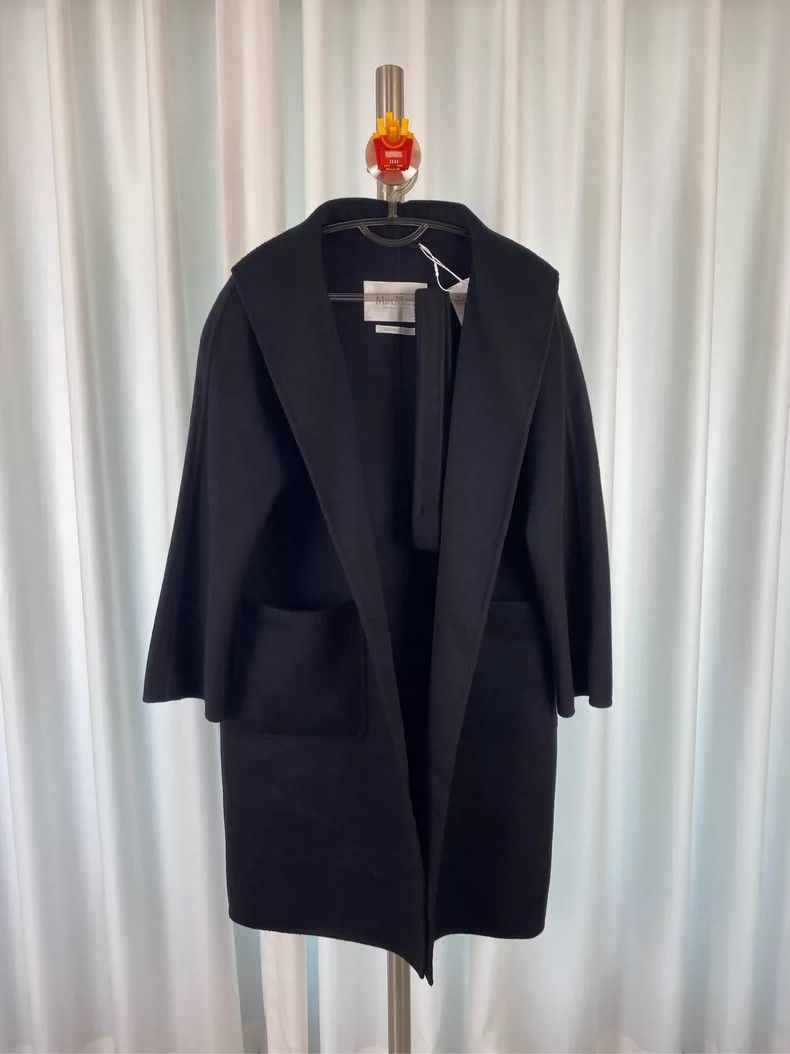 Max Mara Max Mara Classic Black Cashmere Bathrobe Coat Jacket Size S / US 4 / IT 40 - 1 Thumbnail