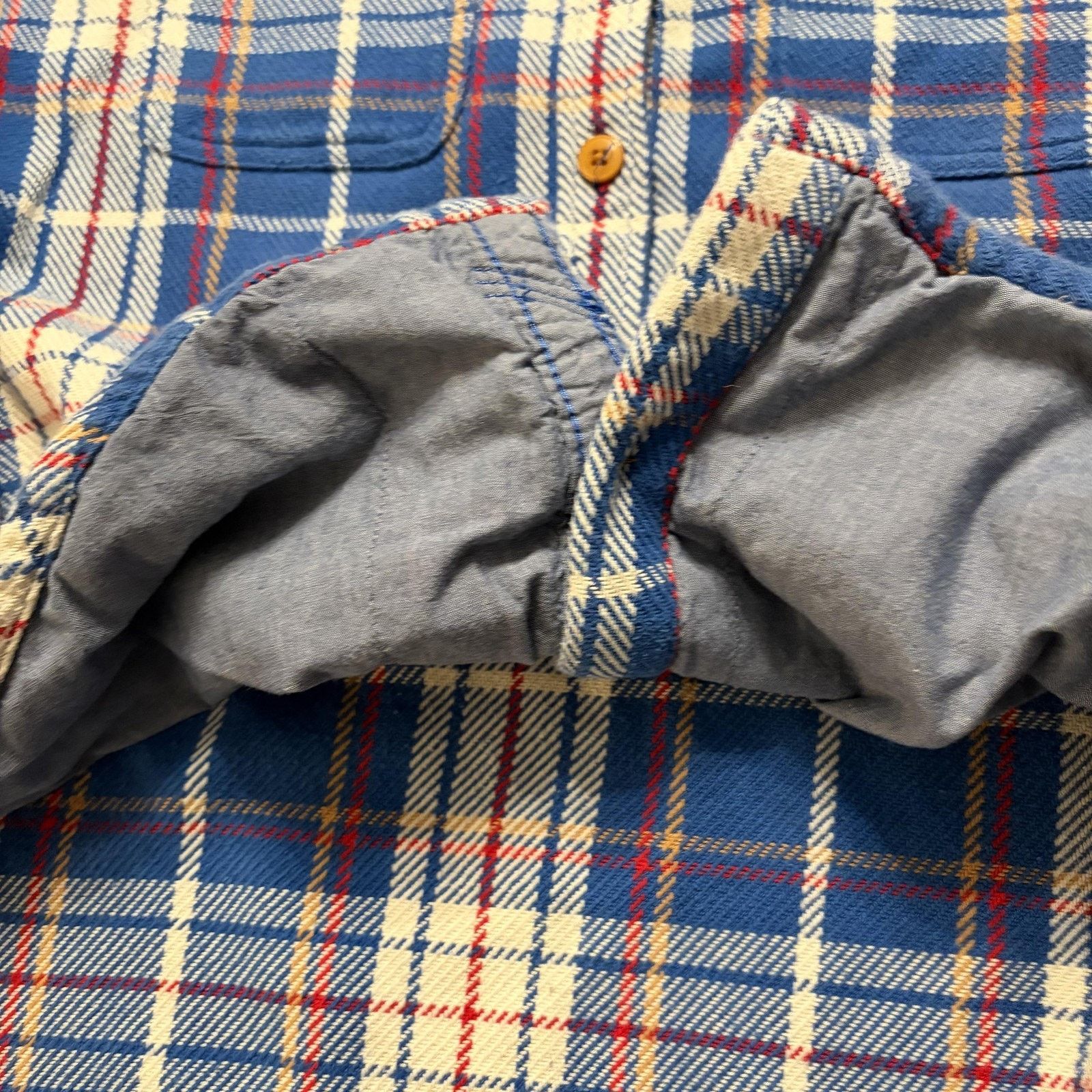 L.L. Bean L.L.Bean Shirt Womens L Flannel Lined Button Front Pockets Size L / US 10 / IT 46 - 5 Thumbnail