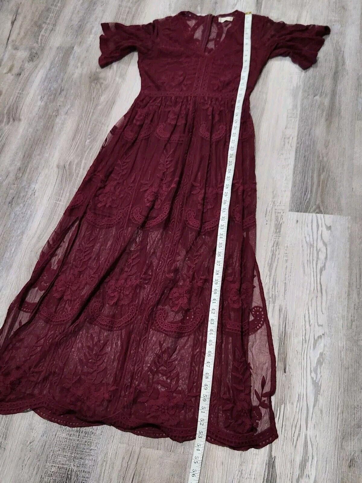 Designer ALTAR'D STATE Dress Marionette Boho Maxi Lace SMALL Long Size S / US 4 / IT 40 - 6 Thumbnail