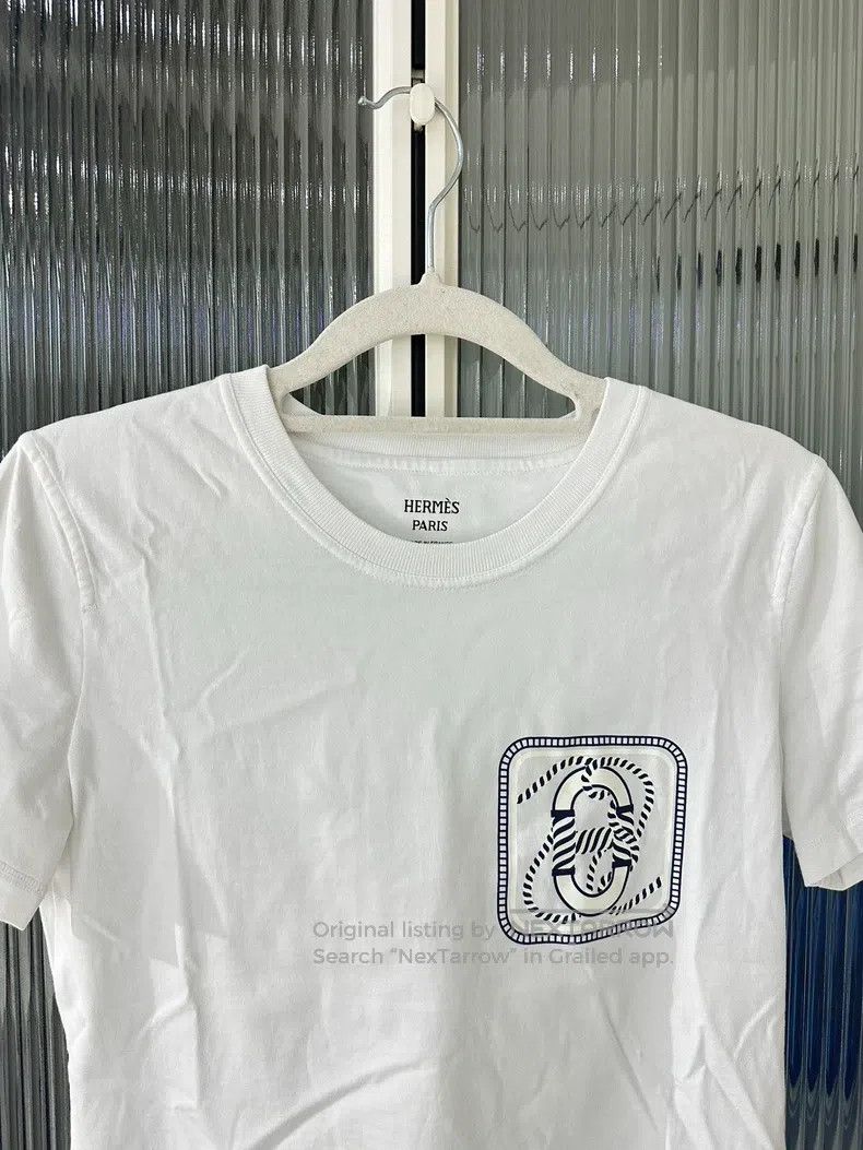 Hermes Hermes White embroidered short-sleeve dress Size XS / US 0-2 / IT 36-38 - 5 Thumbnail