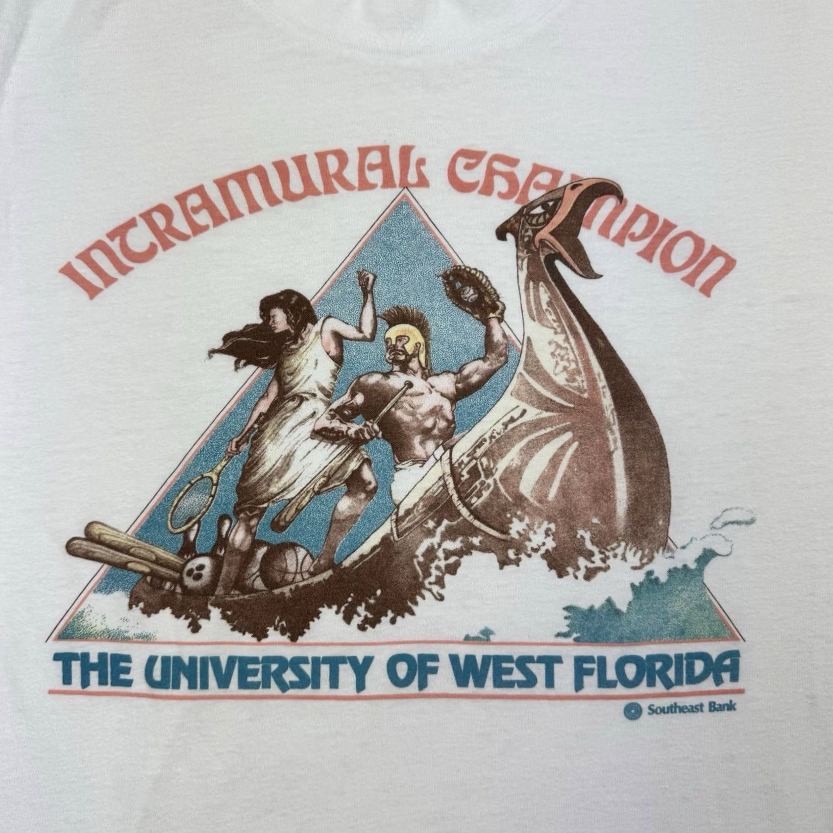 Vintage VINTAGE University Of West Florida Intramural Champion T Shirt Adult Large 80s Size US L / EU 52-54 / 3 - 3 Thumbnail
