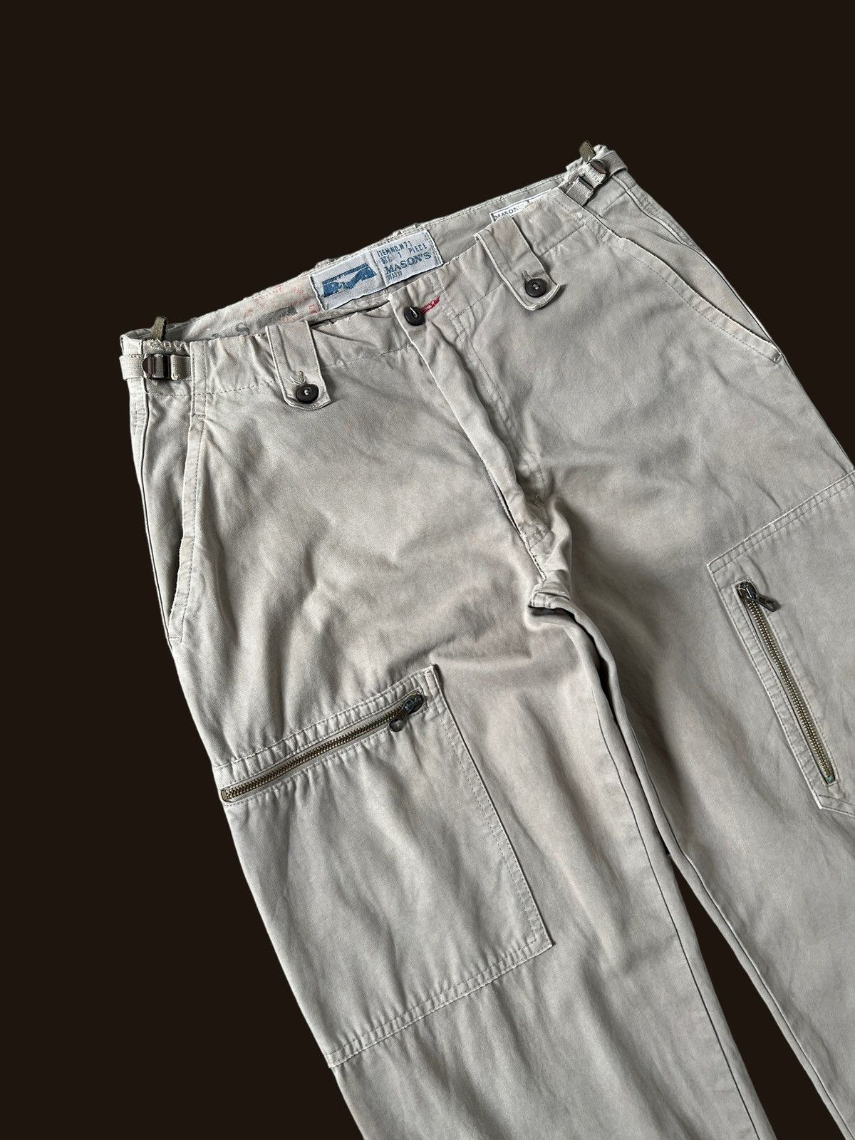 Mason's Masons Multipocket Distressed Cargo Pants Size US 32 / EU 48 - 4 Thumbnail