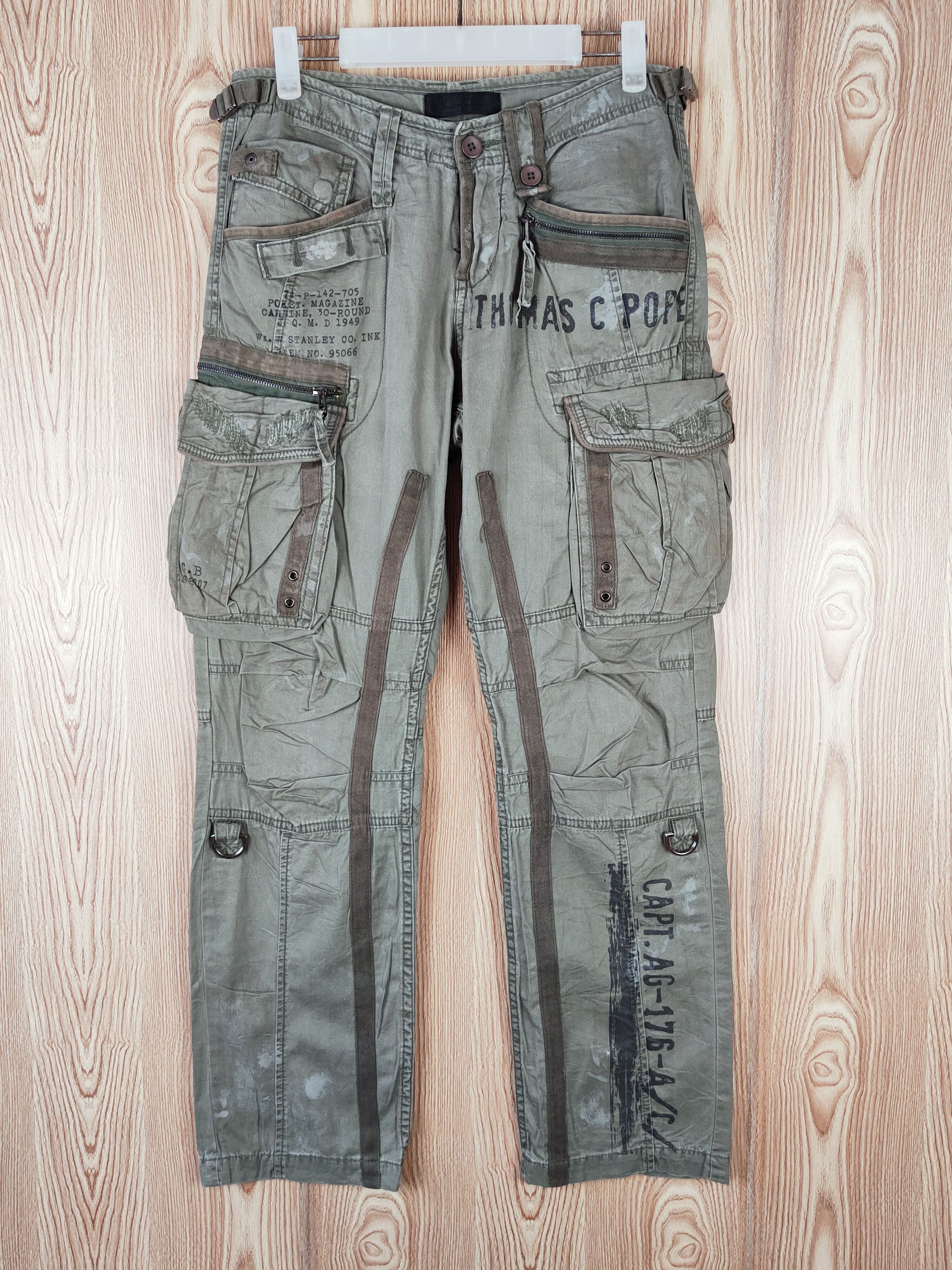 JACKROSE Vintage 💥Jack Rose Green Multi Tactical pocket Cargo Pants Size 30" / US 8 / IT 44 - 1 Thumbnail