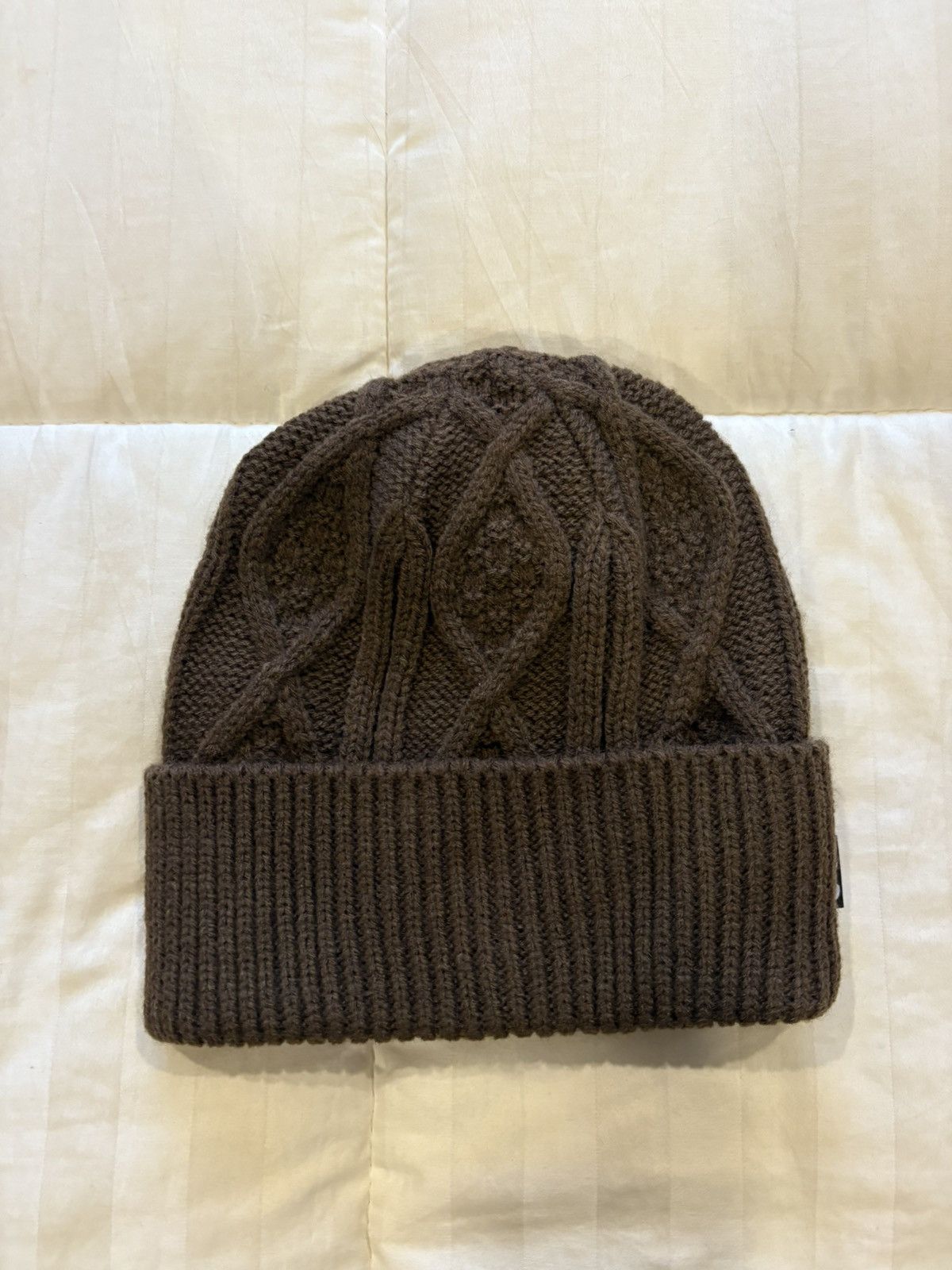 Fuck The Population FTP Big Body Cable Knit Beanie Brown Size ONE SIZE - 3 Thumbnail
