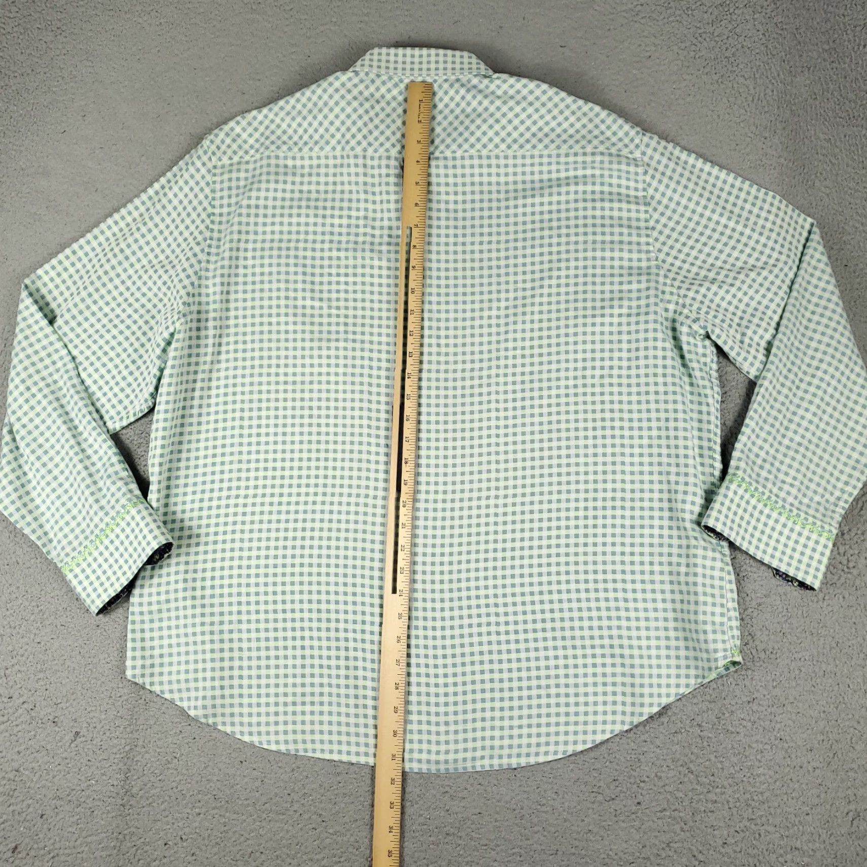 Robert Graham Robert Graham Shirt Mens 3XL Green Check Button-Up Long Sleeve Casual Formal Business Shirts Men Size US XXL / EU 58 / 5 - 4 Thumbnail