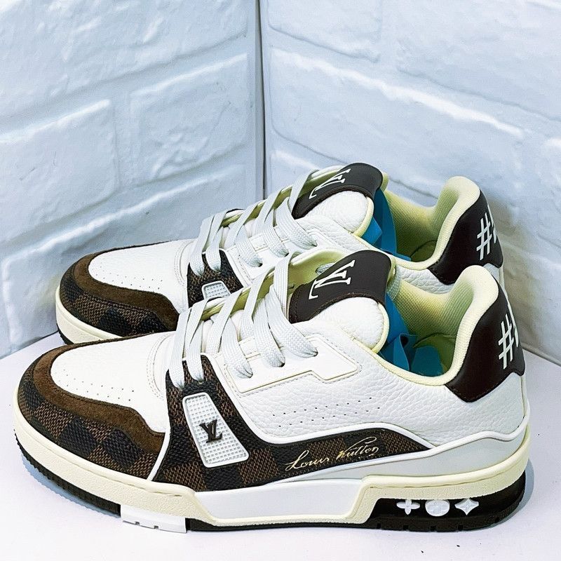 Louis Vuitton Louis Vuitton Trainer Low Top Sneakers in Brown -2508 Size US 5.5 / EU 38 - 2 Thumbnail