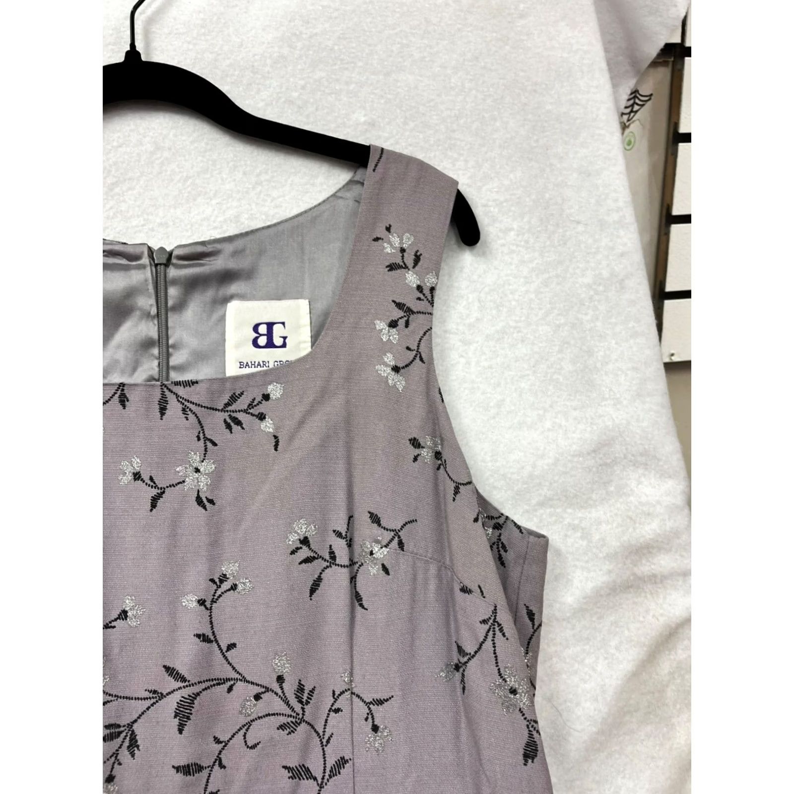 Vintage VINTAGE Bahrain Group Outfit 4Pc Women 12 Lavender Floral Embroidery Dress Pants Top Coat Women’s Mens Size US 12 / IT 42 - 4 Thumbnail