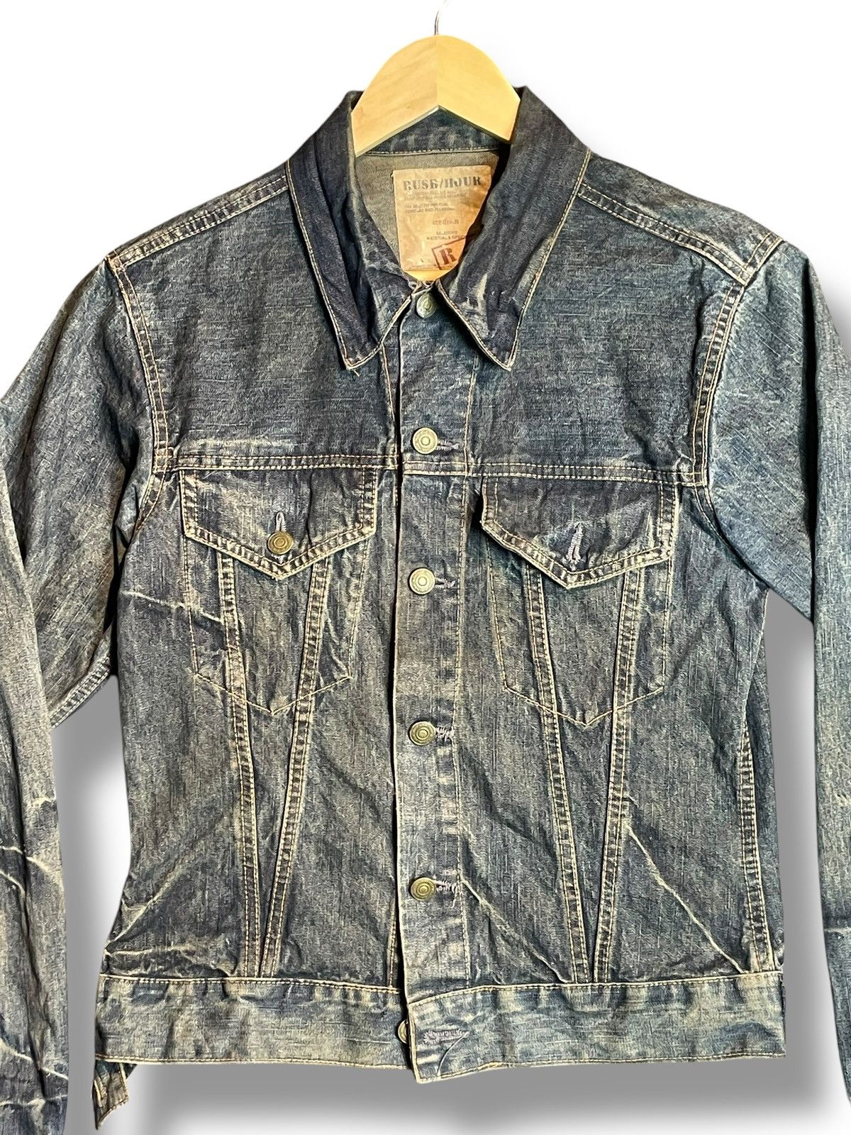 Japanese Brand × Vintage Rush Hour Men’s Denim Jacket (29) Size US S / EU 44-46 / 1 - 3 Thumbnail