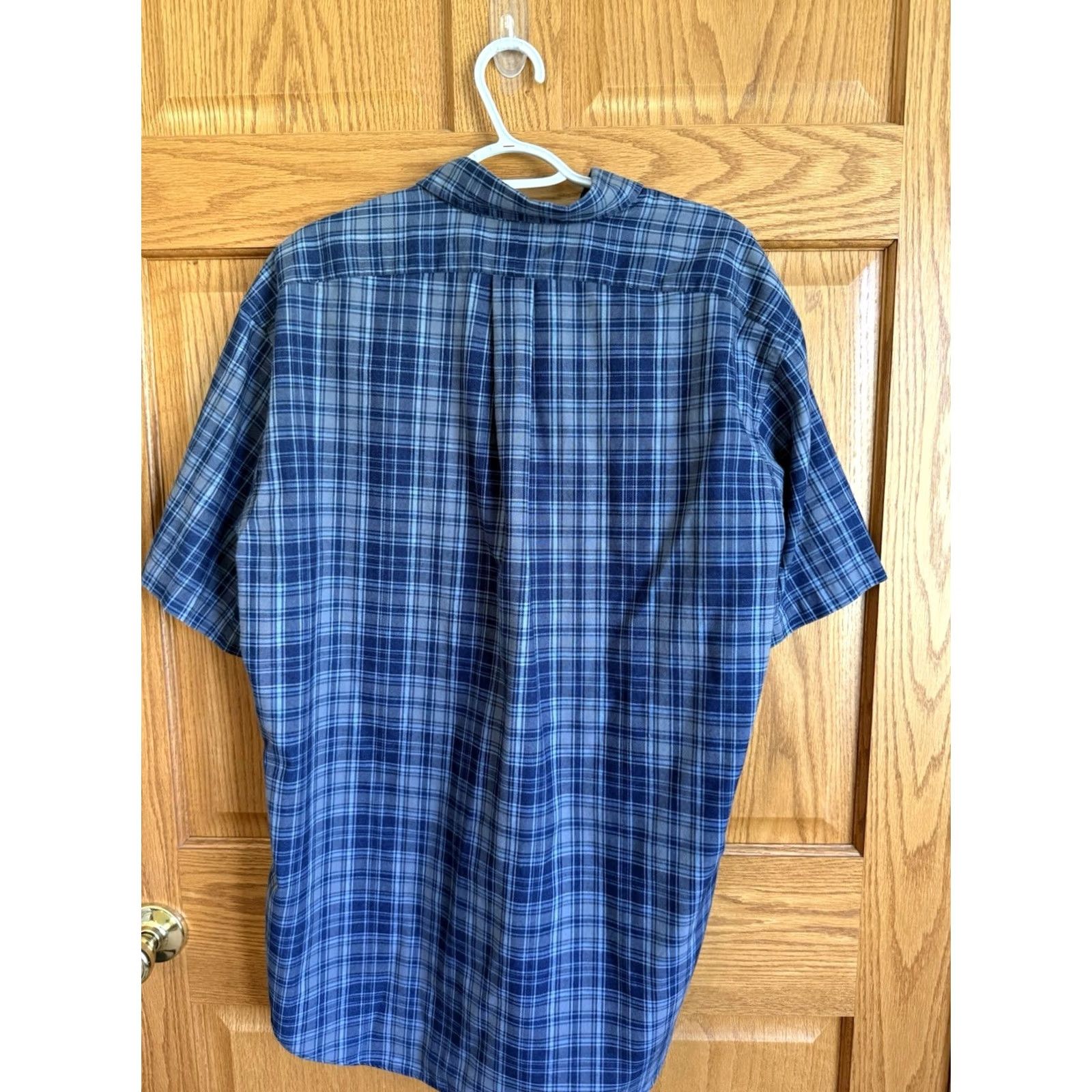 Ralph Lauren Ralph Lauren Blake Button Down Shirt Mens Large Gray Blue Plaid Short Sleeve Size US L / EU 52-54 / 3 - 2 Thumbnail