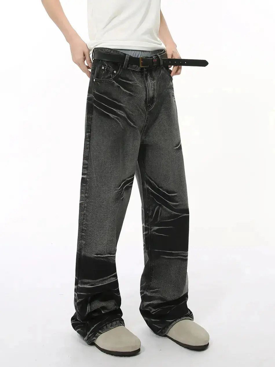 Japanese Brand Retro loose straight casual tie dye jeans Size US 32 / EU 48 - 2 Thumbnail