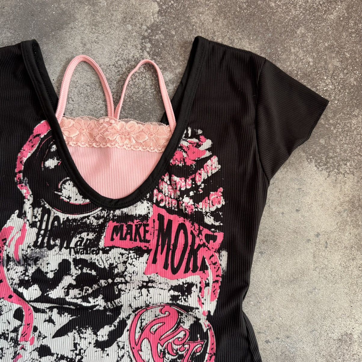 Hysteric Glamour × Japanese Brand × Vintage Amazing 2000’s Aesthetic Gothic Emo Y2K T-Shirt Size M / US 6-8 / IT 42-44 - 4 Thumbnail