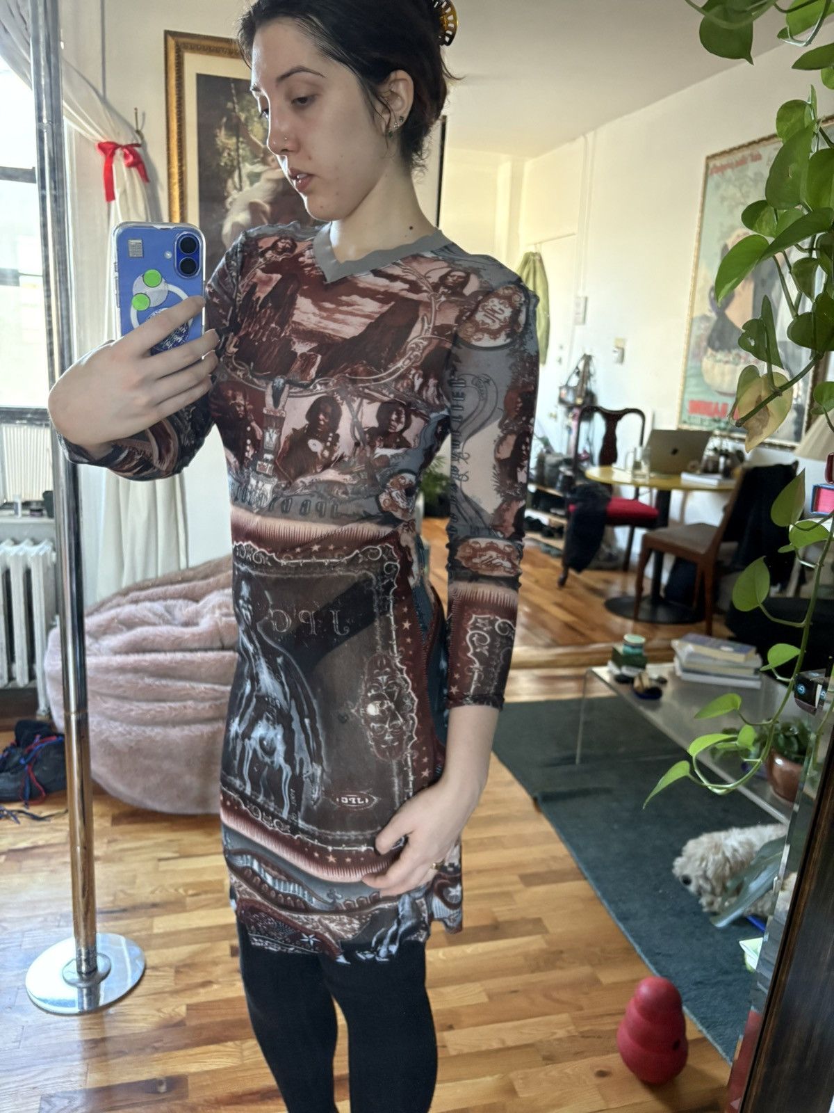 Jean Paul Gaultier Vintage Jean Paul Gaultier Native American Indian Mesh Dress Size M / US 6-8 / IT 42-44 - 2 Thumbnail