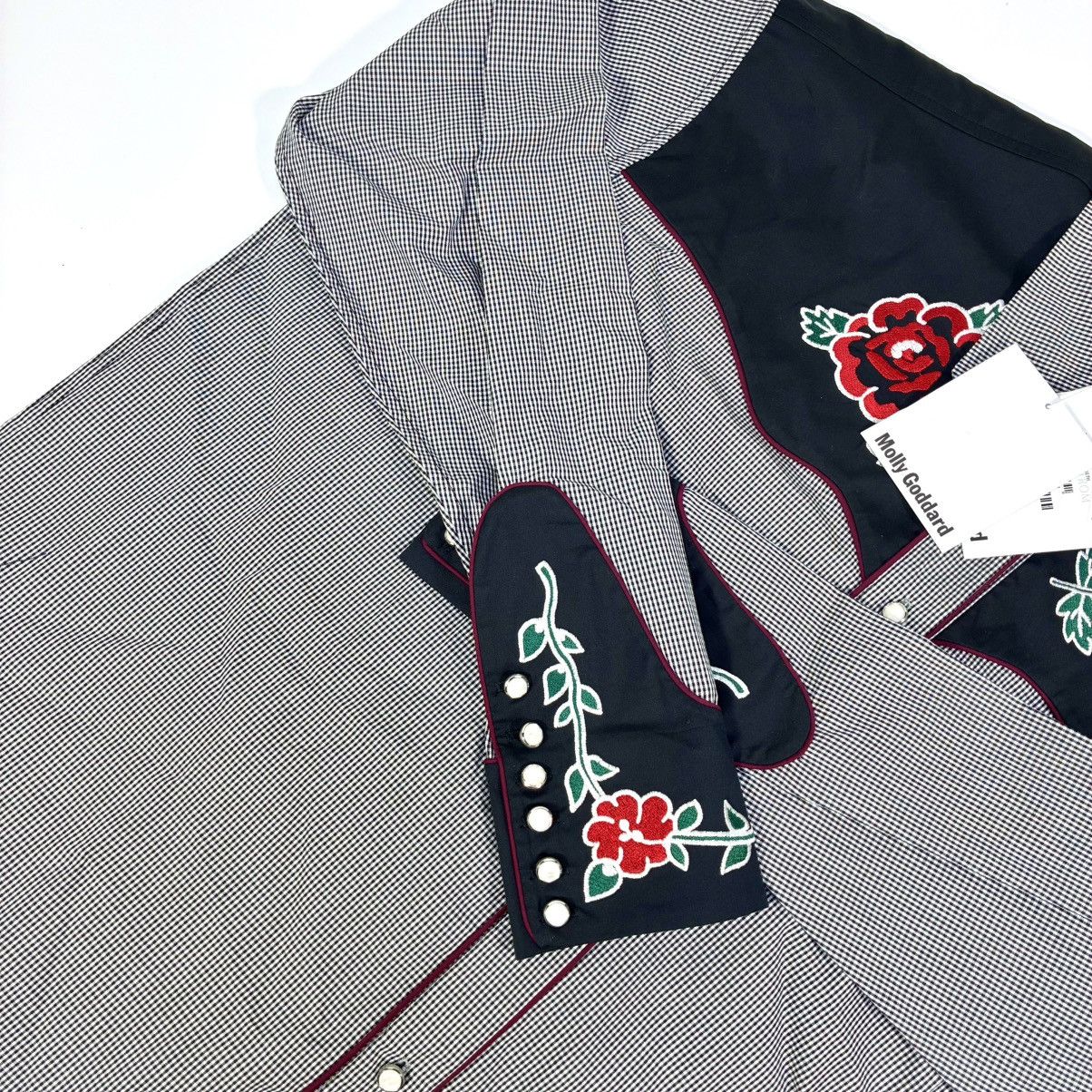 Molly Goddard Molly Goddard Meredith Plaid Button-Up Shirt Black Gingham 6 Size M / US 6-8 / IT 42-44 - 6 Thumbnail