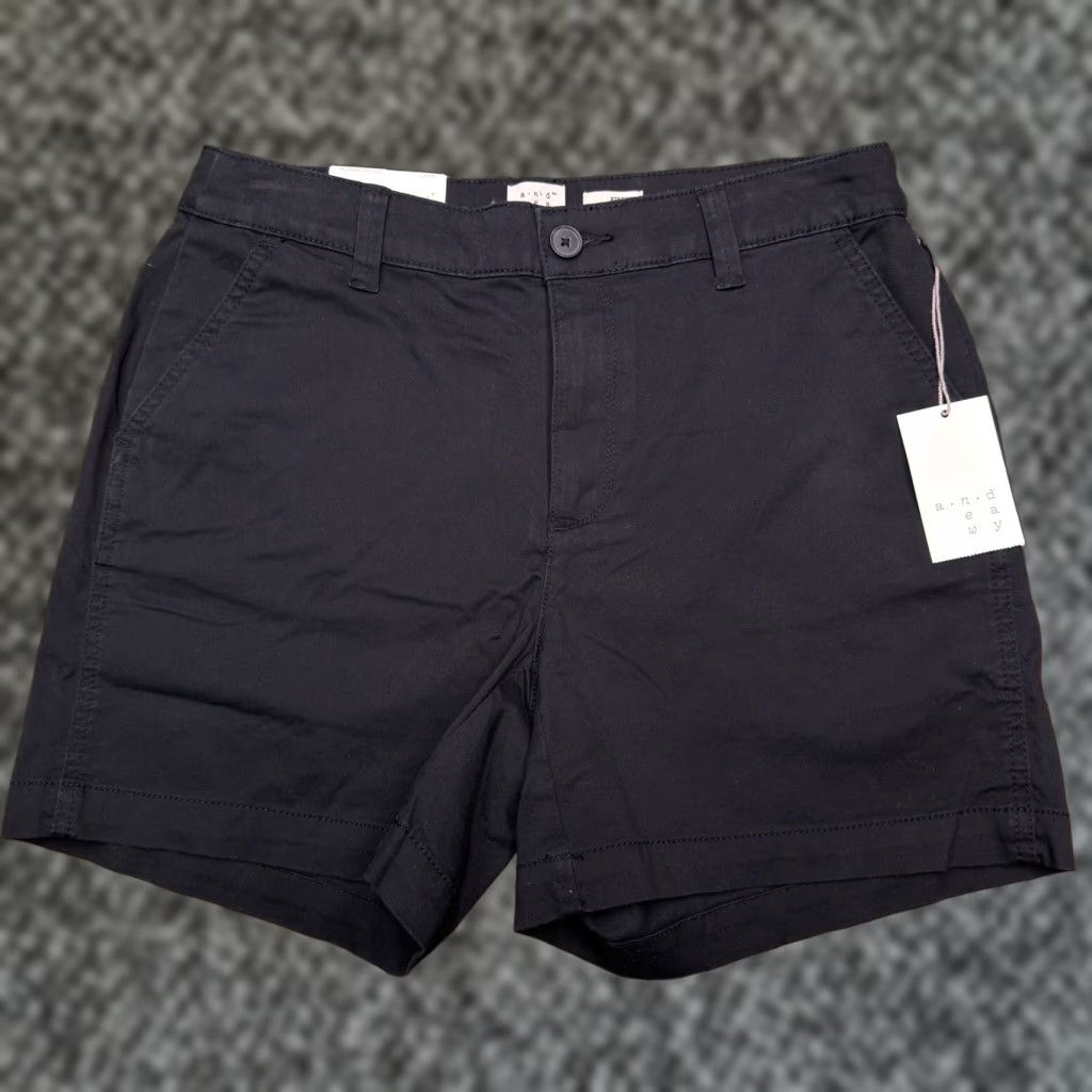 Vintage A New Day Chino Shorts Womens 4 Black 5 Inch Inseam Stretch Twill Casual Slim Regular Modern Vintage? Size 27" / US 4 / IT 40 - 1 Thumbnail