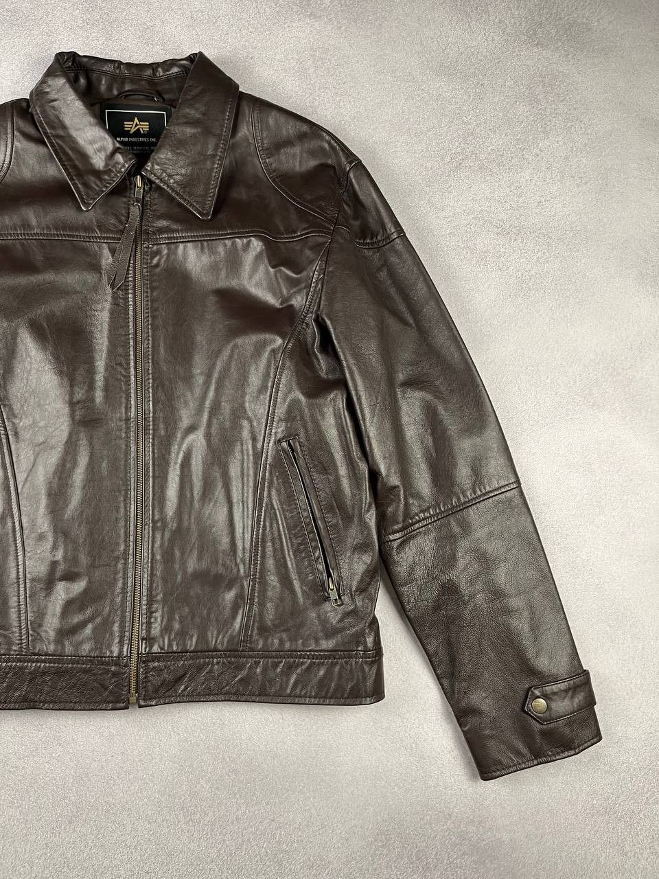 Alpha Industries Vintage Leather Alpha Industries Jacket L size Size US L / EU 52-54 / 3 - 3 Thumbnail